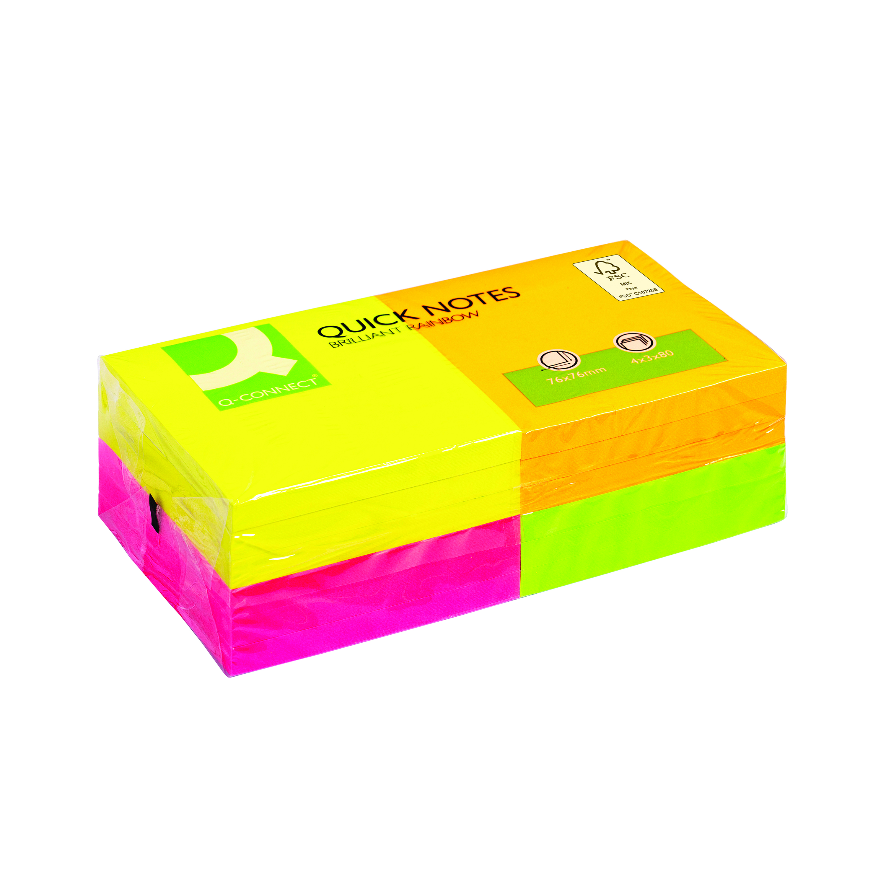 Q-Connect+Quick+Notes+76+x+76mm+Neon+%2812+Pack%29+KF10508