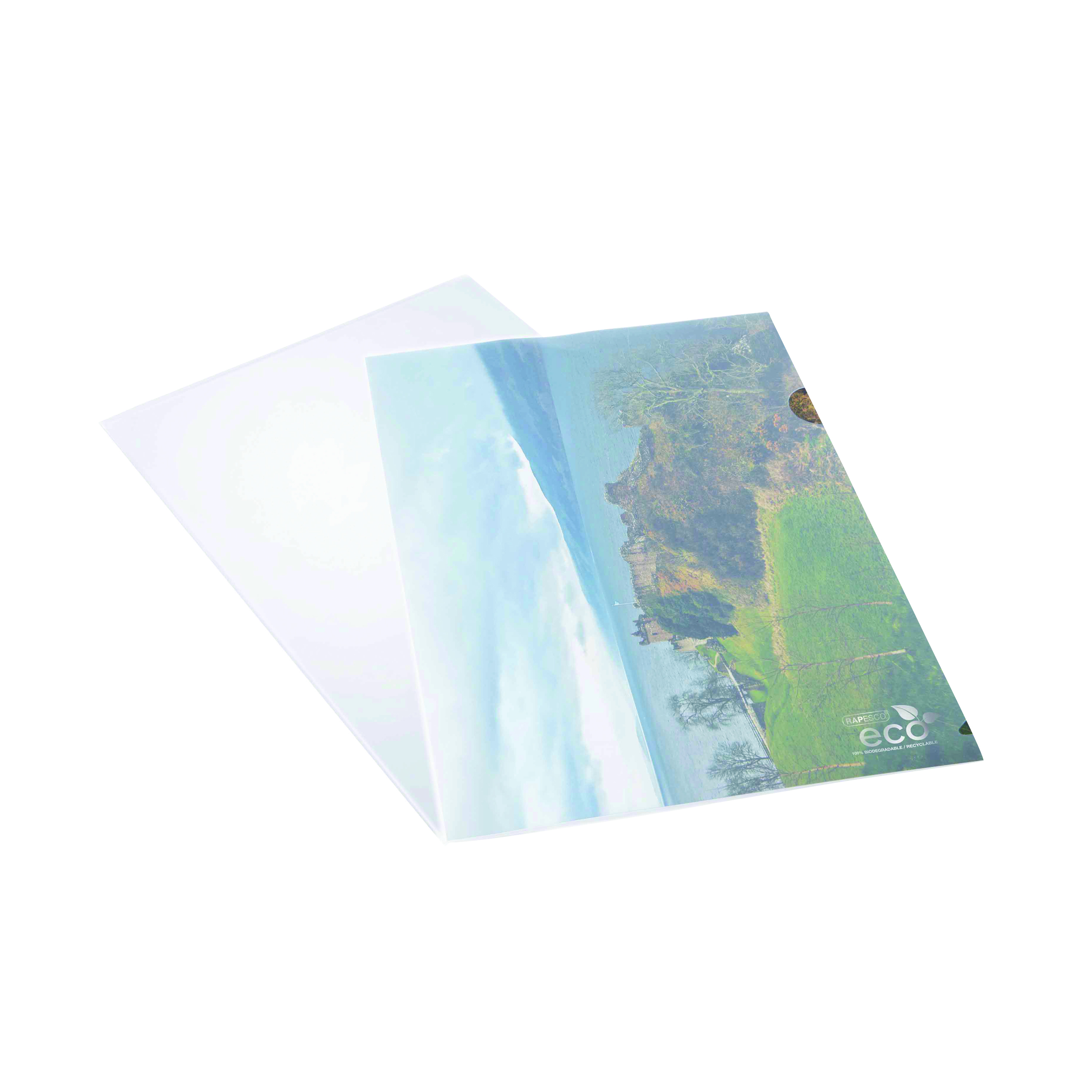 Rapesco+Eco+Cut+Flush+Folders+A4+Clear+%28Pack+of+100%29+1105