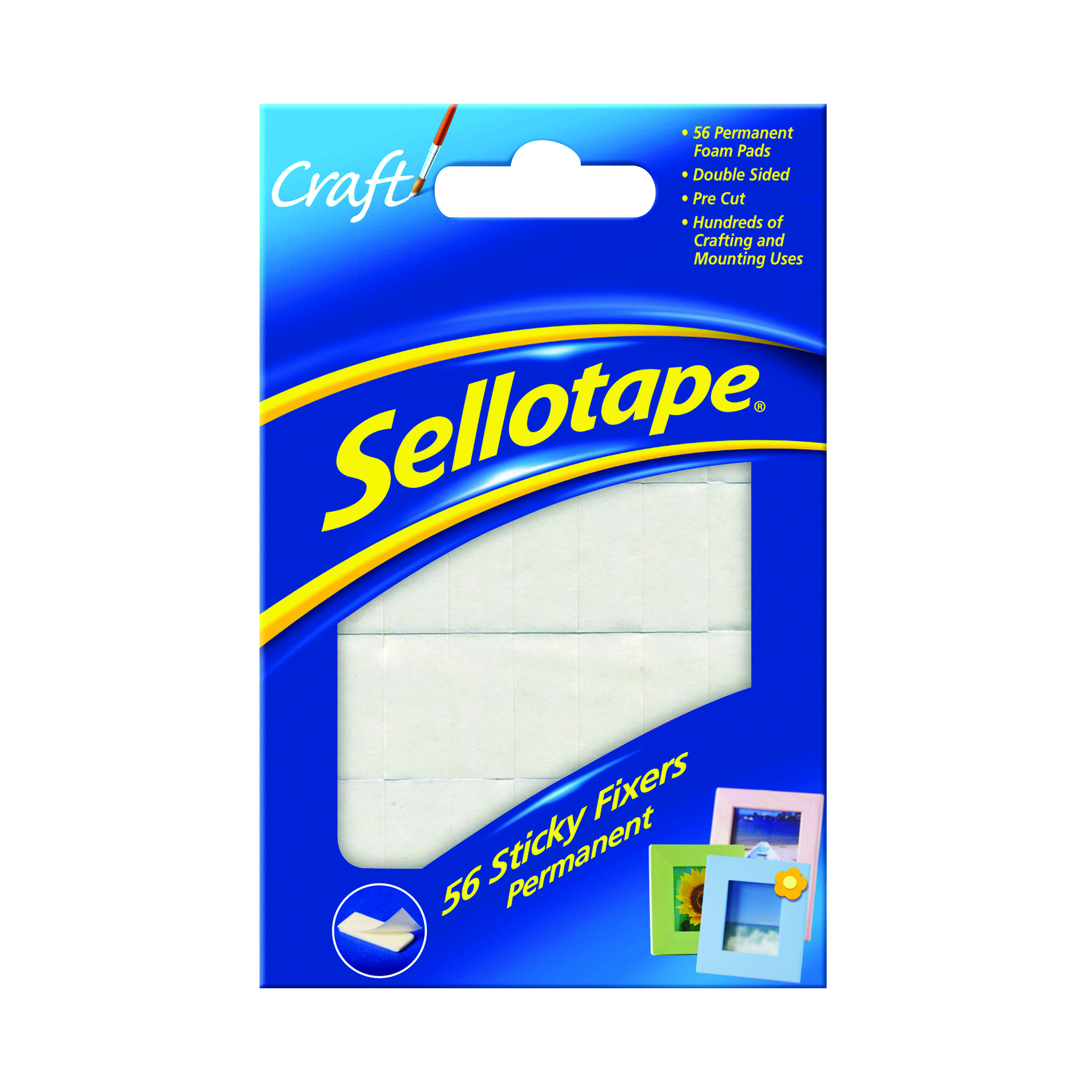 Sellotape+Sticky+Fixers+Permanent+12mmx25mm+%2856+Pack%29+1445423