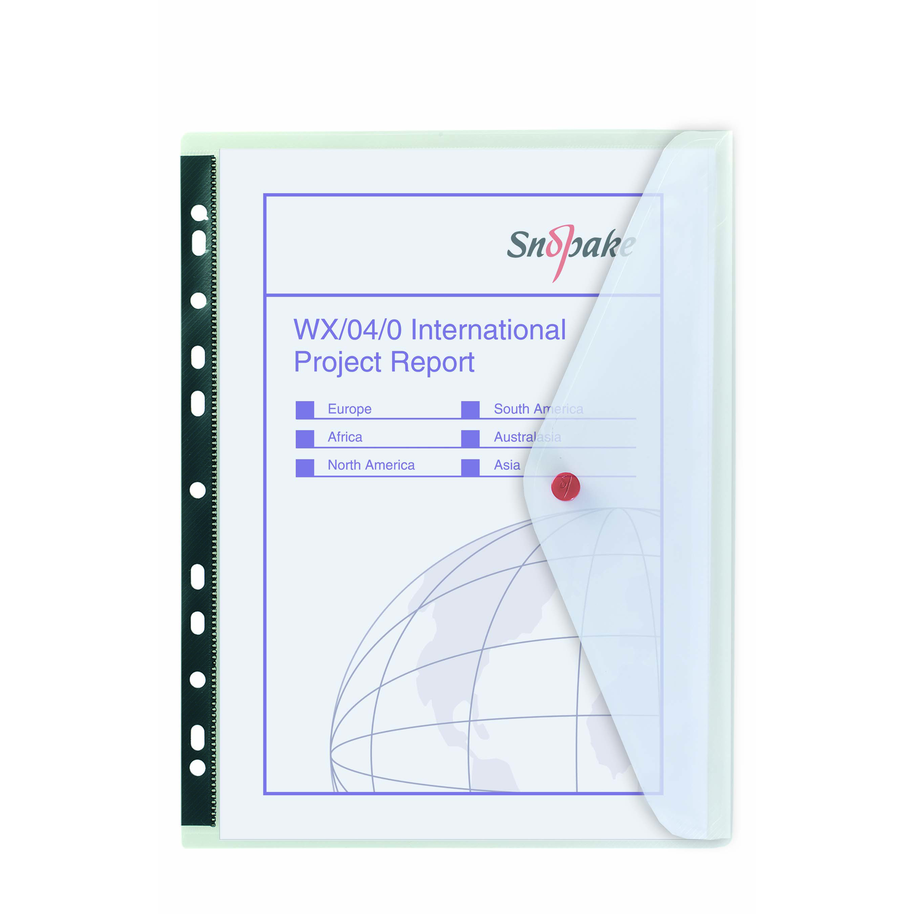 Snopake+Polyfile+Ring+Binder+Wallet+A4+Clear+%28Pack+of+5%29+12566