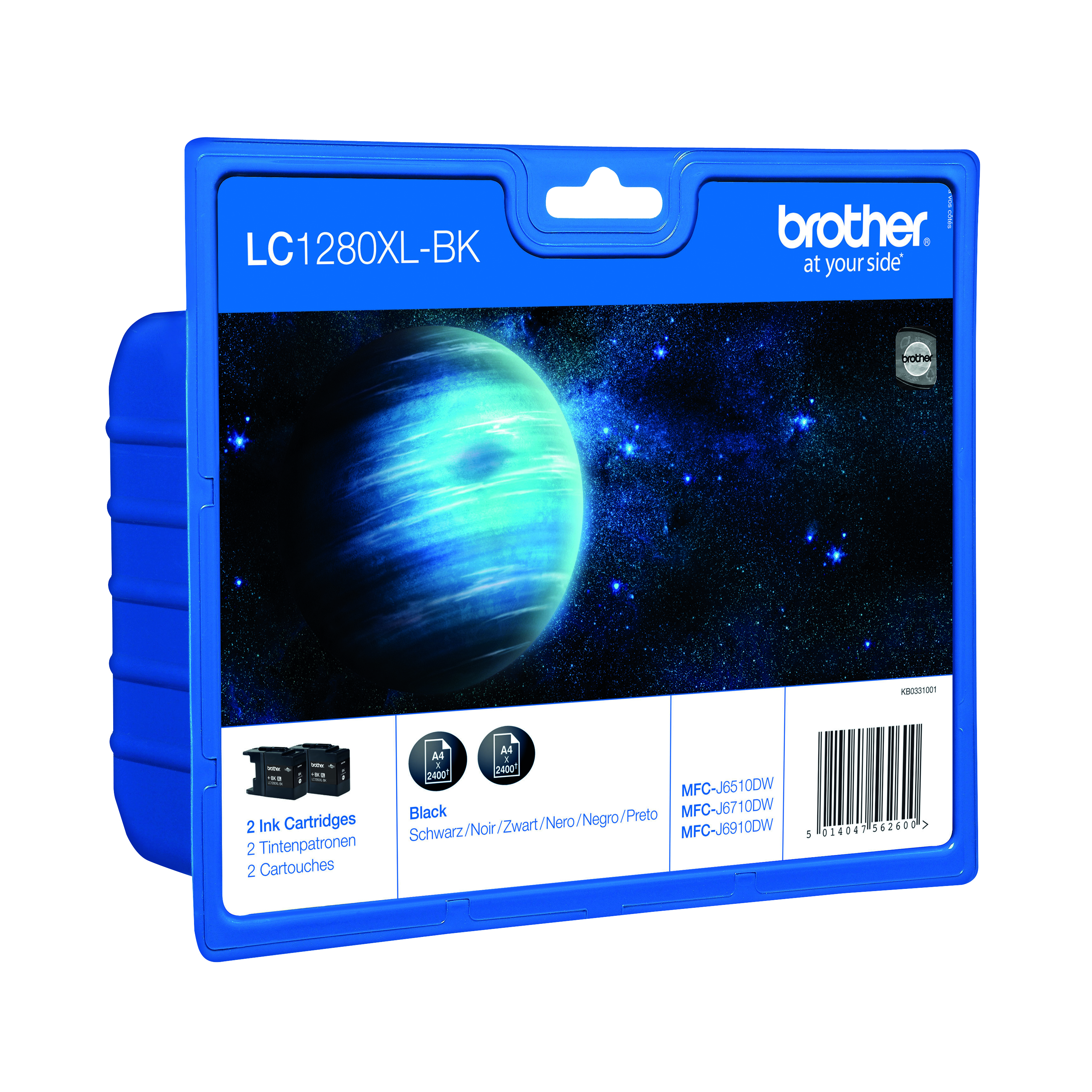 Brother+LC1280XLBK+Inkjet+Cartridge+HY+Black+Twinpack+LC1280XLBKBP2