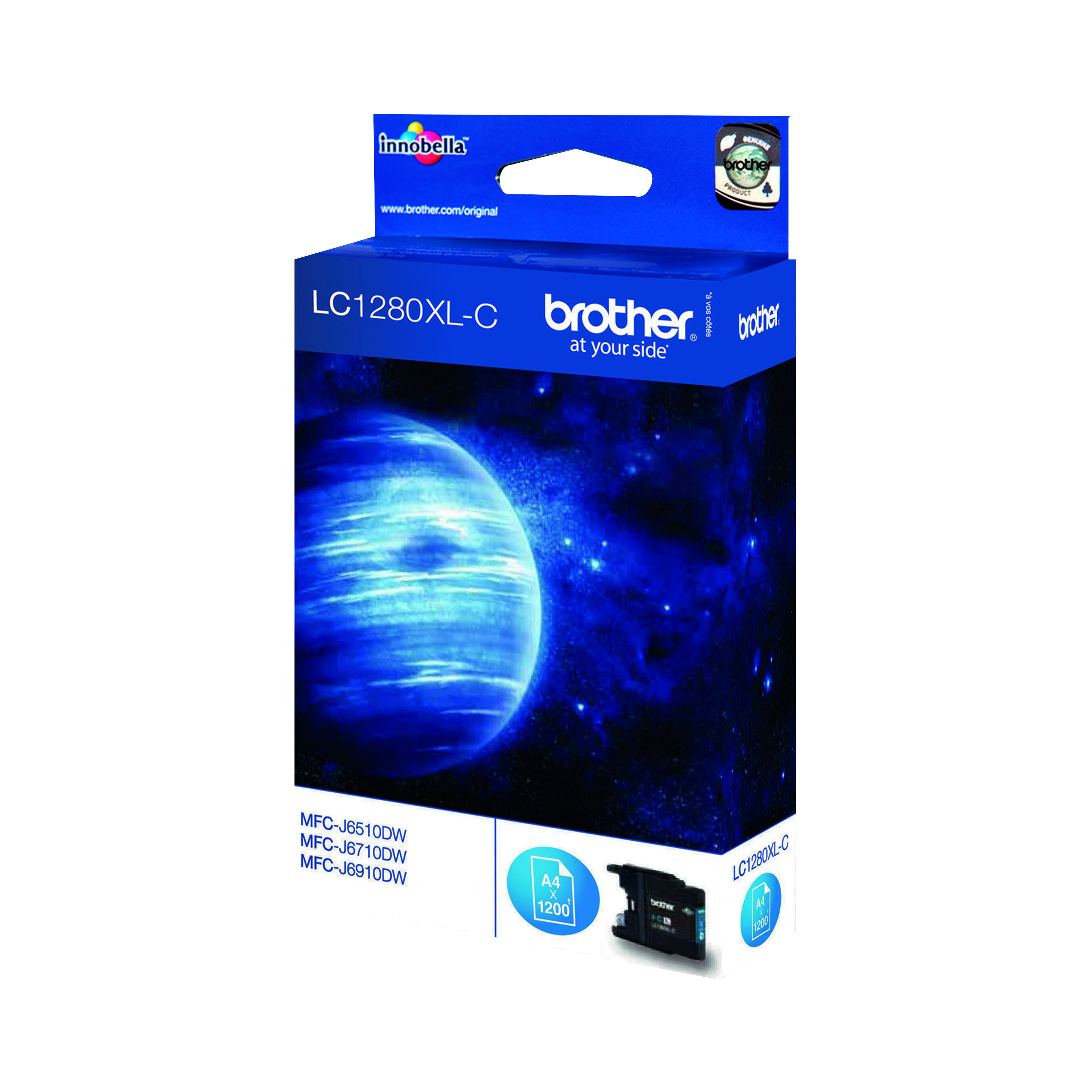Brother+LC1280XLC+Inkjet+Cartridge+High+Yield+Cyan+LC1280XLC