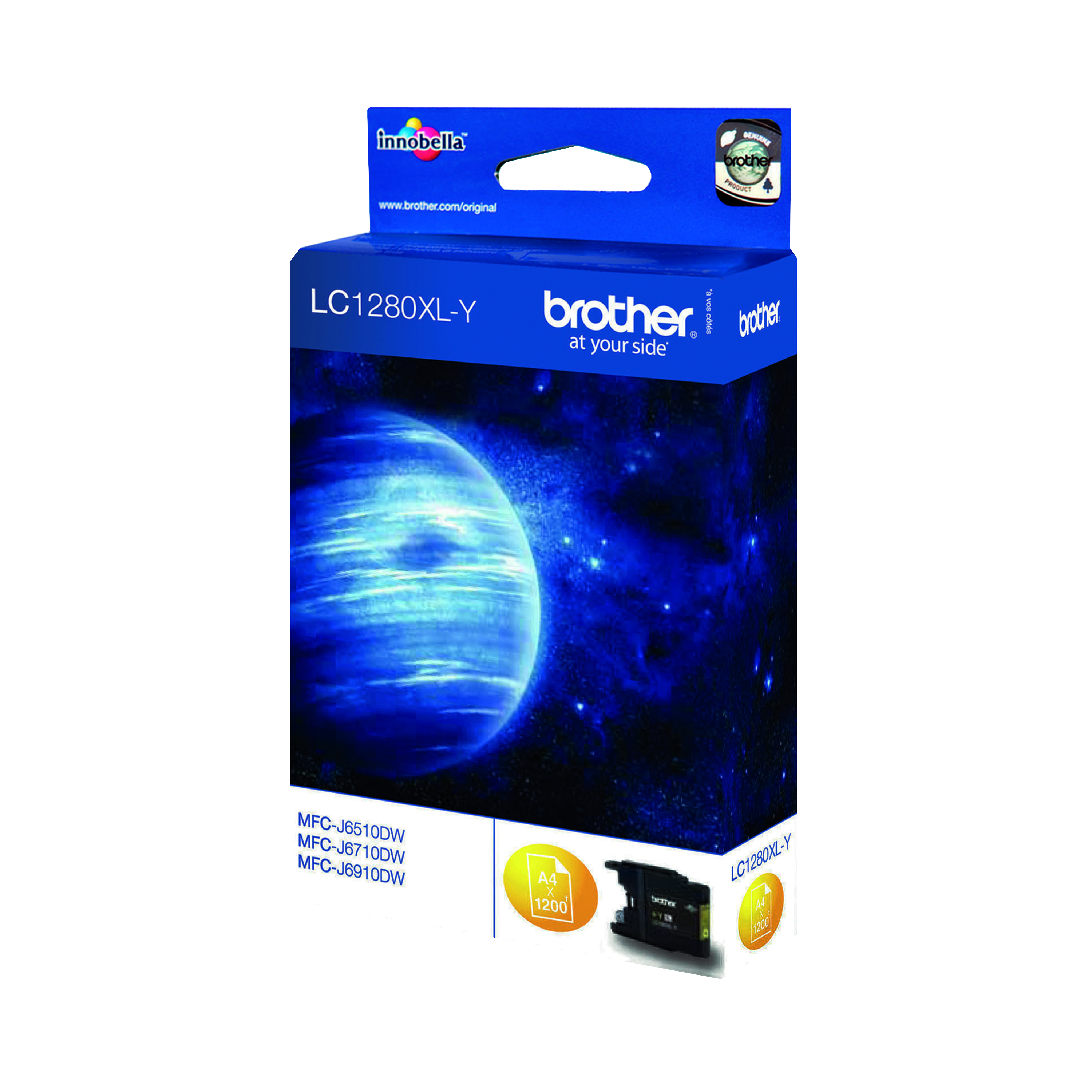 Brother+LC1280XLY+Inkjet+Cartridge+High+Yield+Yellow+LC1280XLY