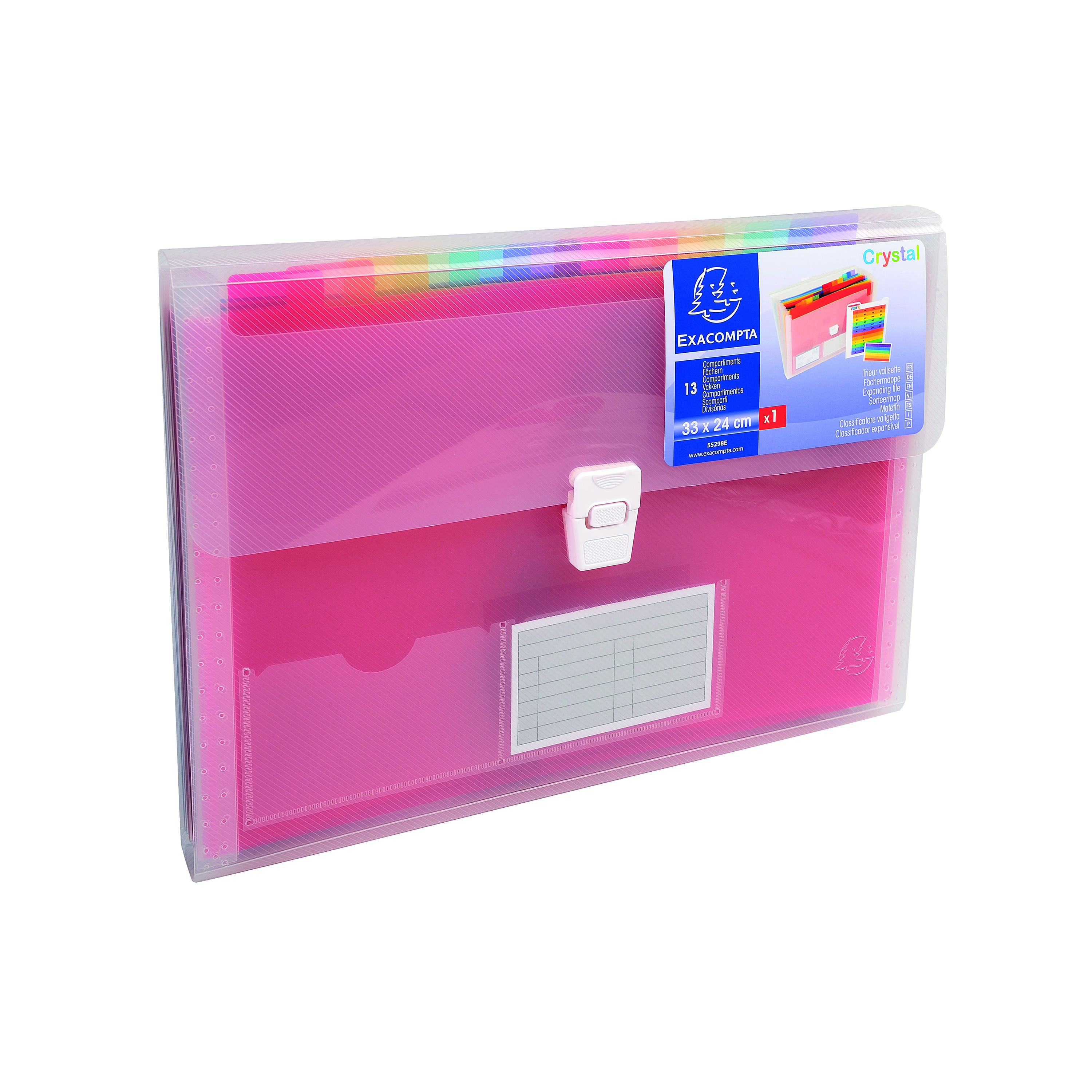 Exacompta+13+Pocket+Expanding+File+Assorted+55298E