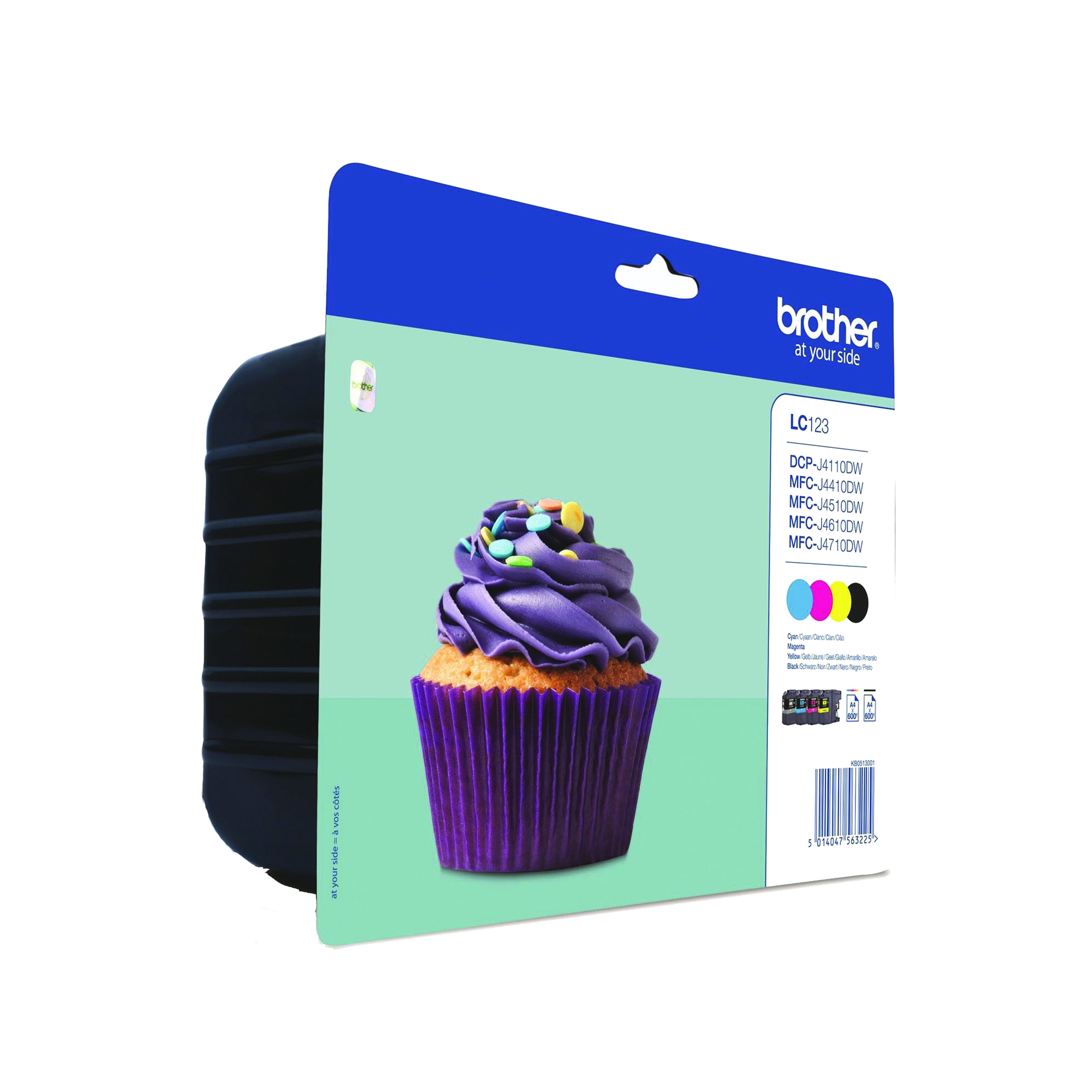 Brother+LC123+Inkjet+Cartridge+CMYK+Multipack+LC123VALBP
