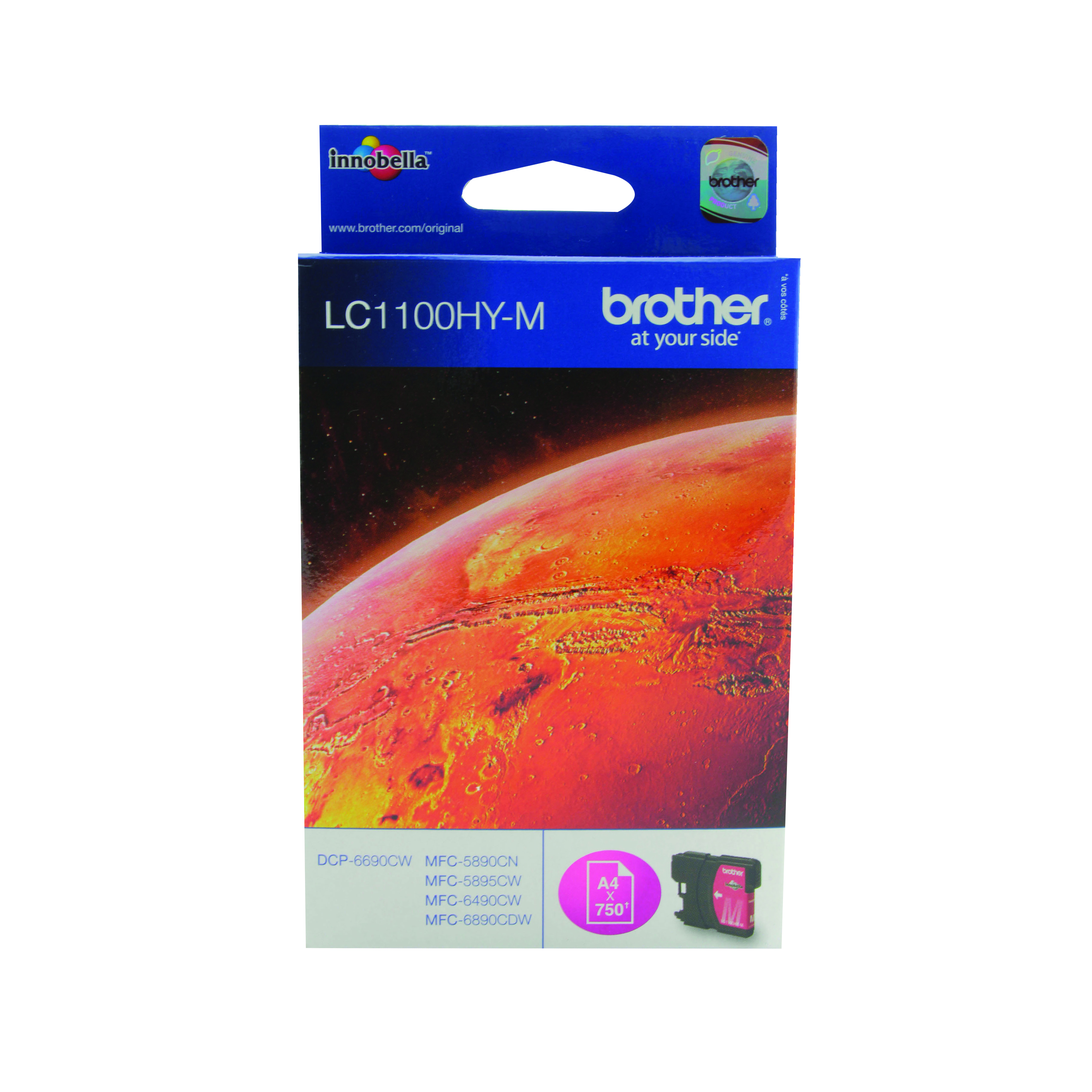 Brother+LC1100HYM+Inkjet+Cartridge+High+Yield+Magenta+LC1100HYM