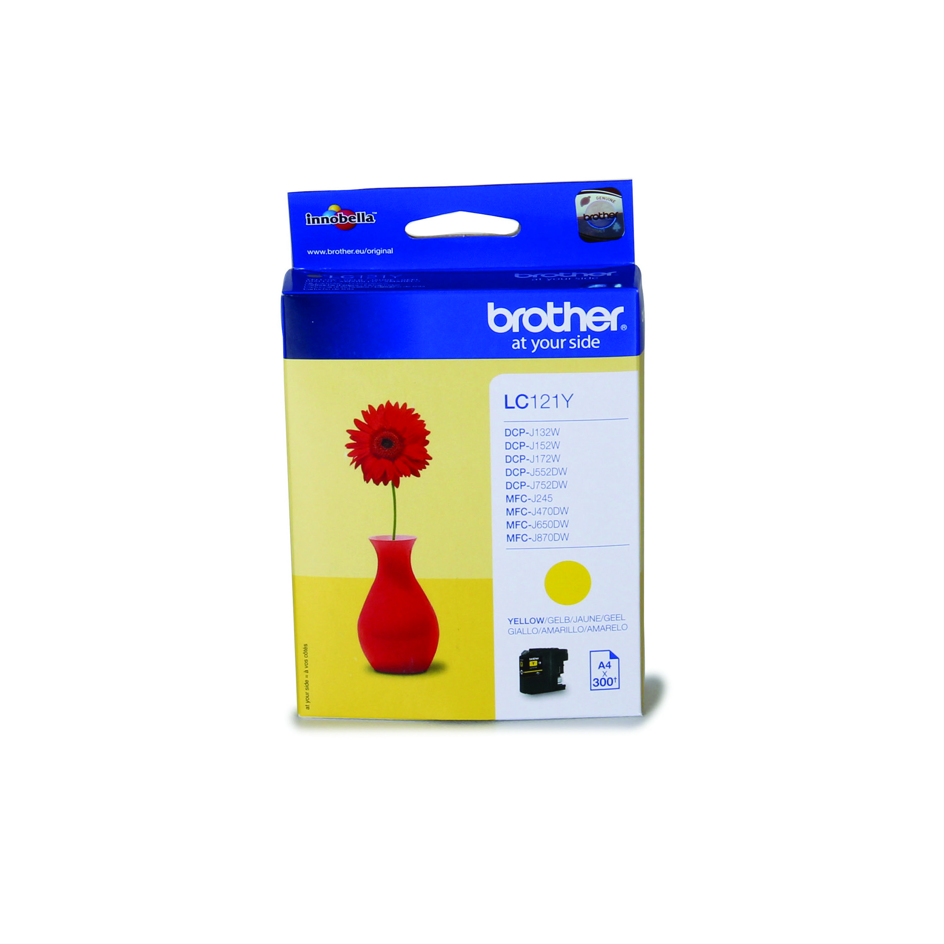 Brother+LC121Y+Inkjet+Cartridge+Yellow+LC121Y