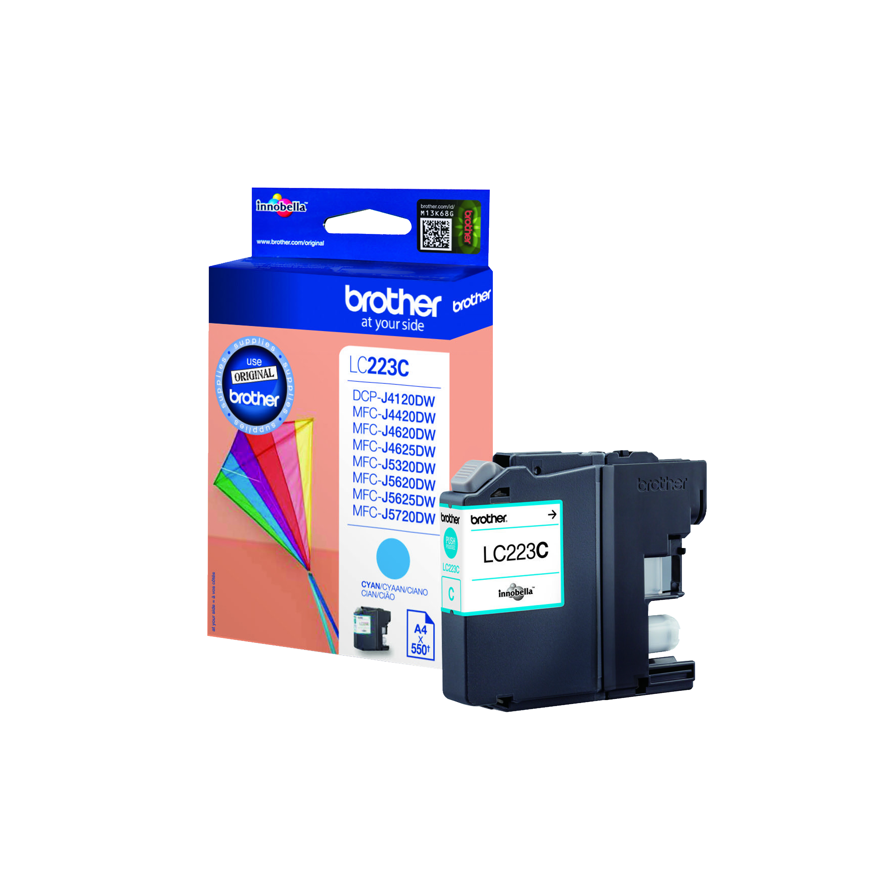 Brother+LC223C+Inkjet+Cartridge+Cyan+LC223C
