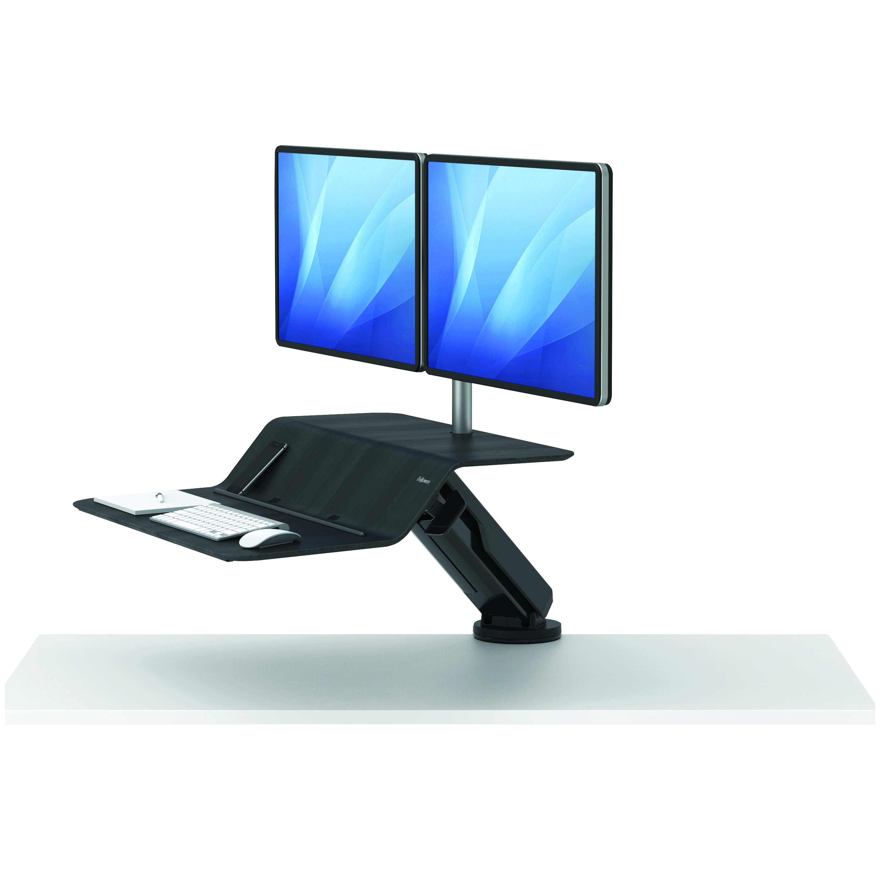 Fellowes+Lotus+RT+Sit%2FStand+Workstation+Dual+Screen+Black+8081601
