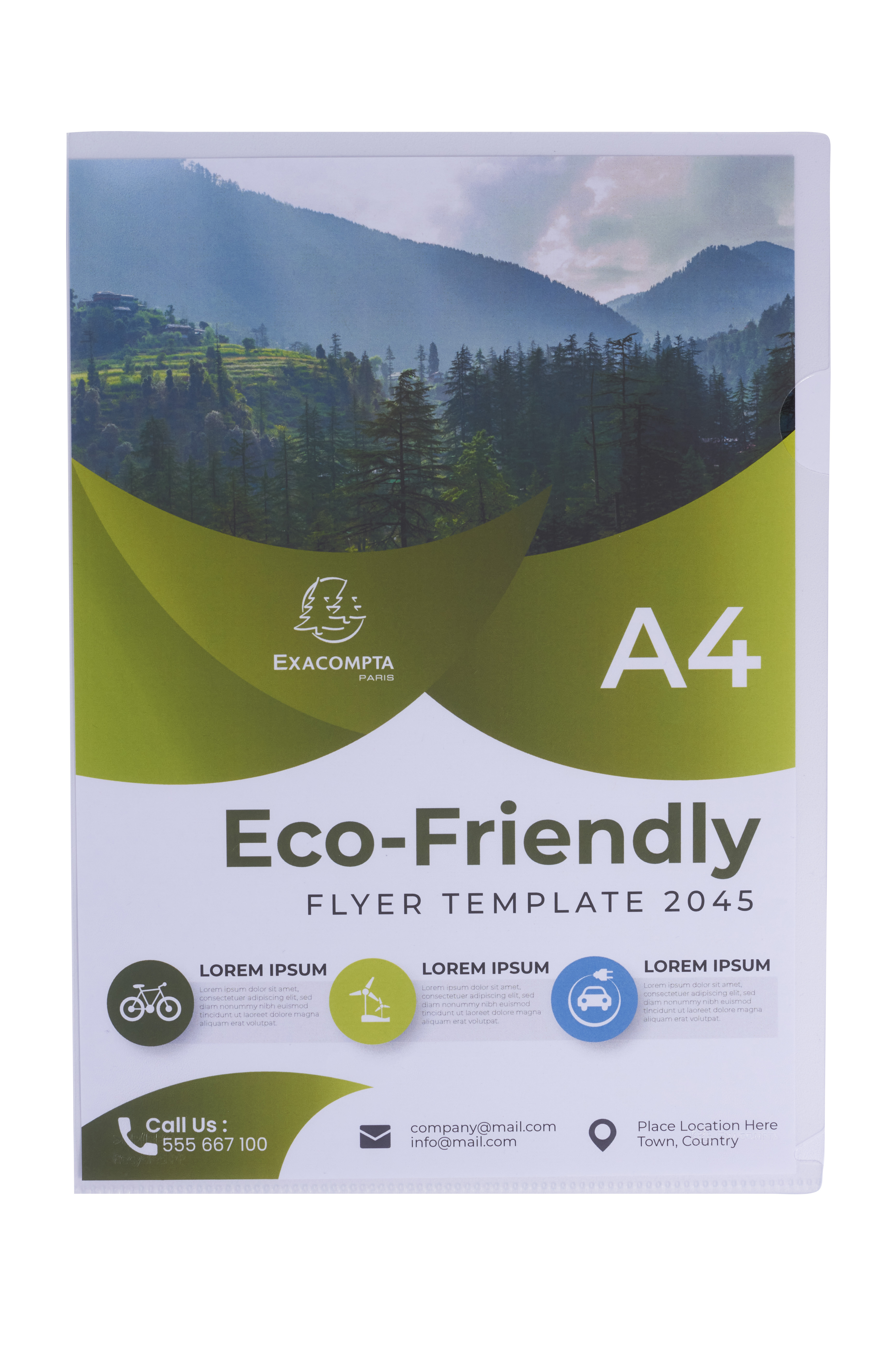 Exacompta+OPAK+Recycled+Polypropylene+Cut+Flush+Folders+120+micron+A4+%28Pack+100%29+58320E