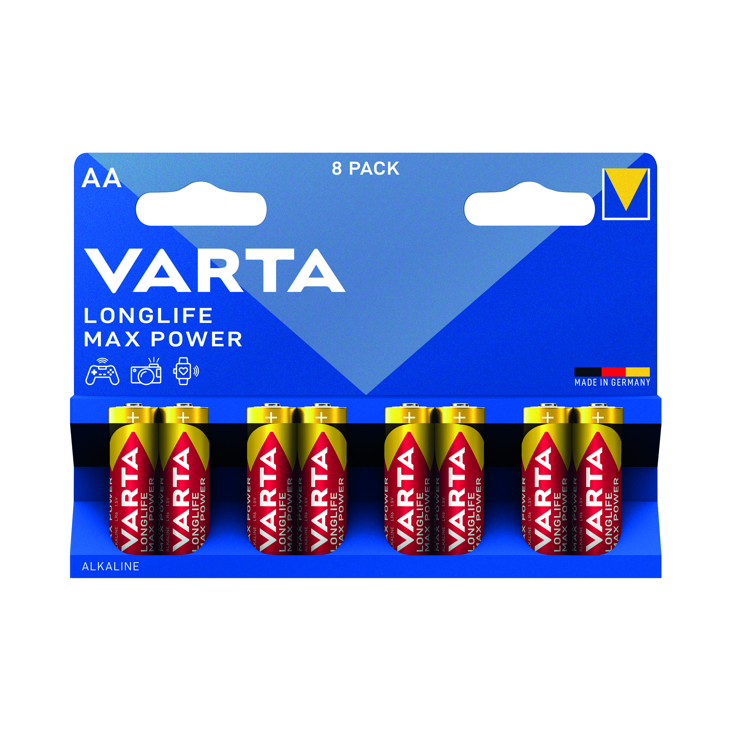 Varta+Longlife+Max+Power+AA+Battery+%28Pack+of+8%29+04706101418