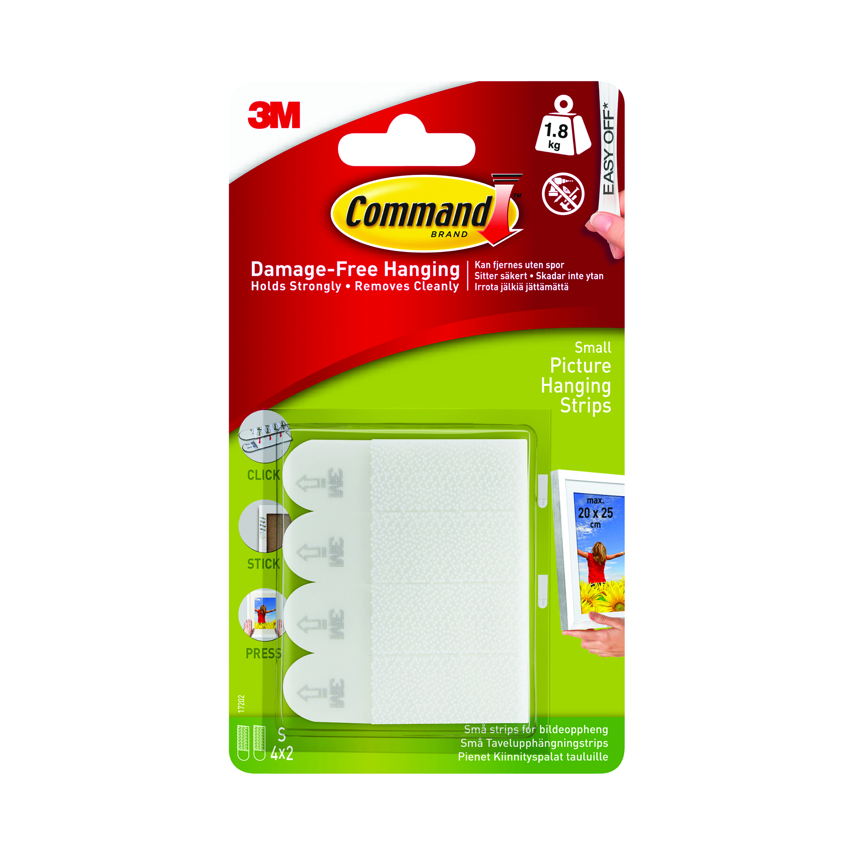 3M+Command+Picture+Hanging+Strips+Small+%28Pack+of+4%29+17203