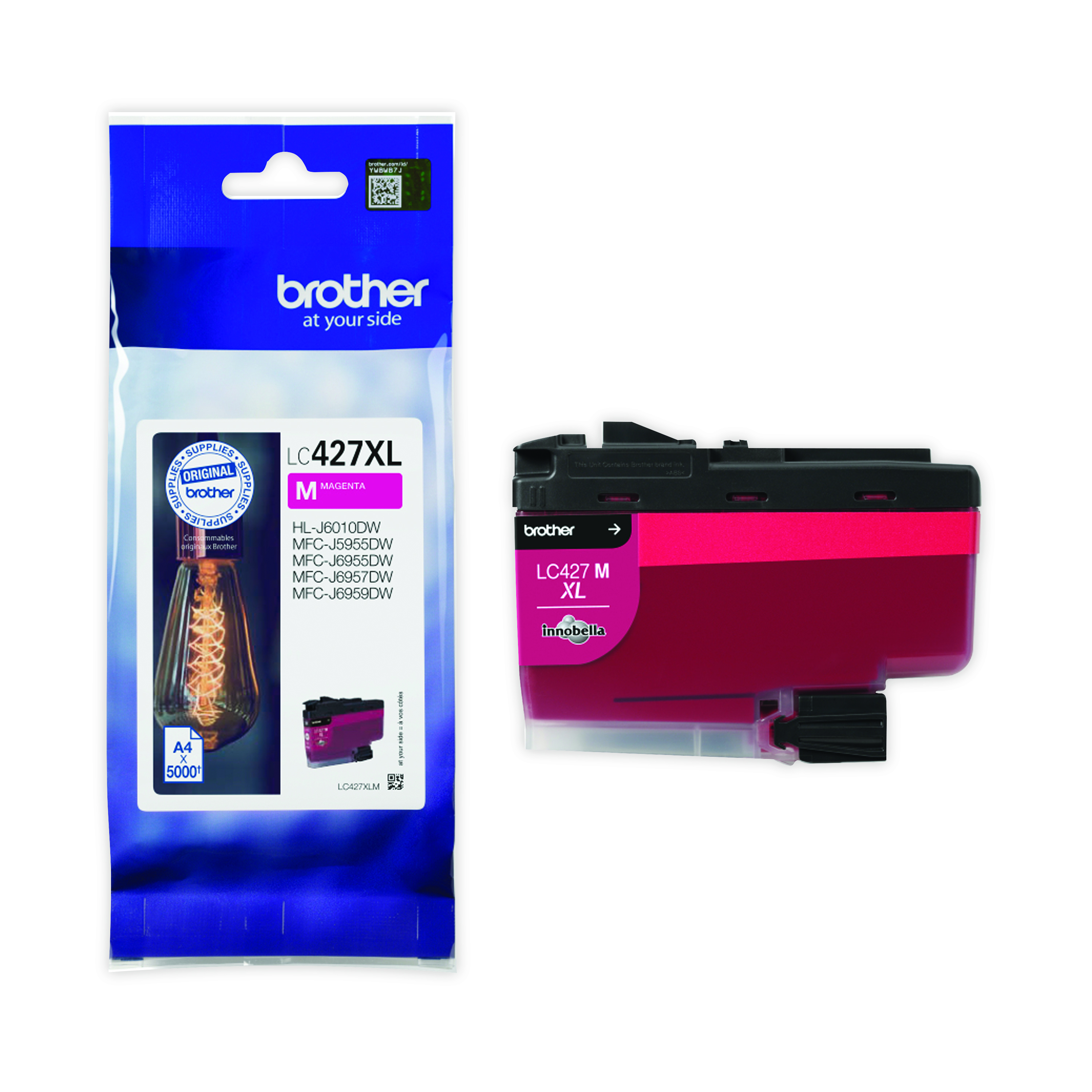 Brother+LC427XLM+Inkjet+Cartridge+High+Yield+Magenta+LC427XLM