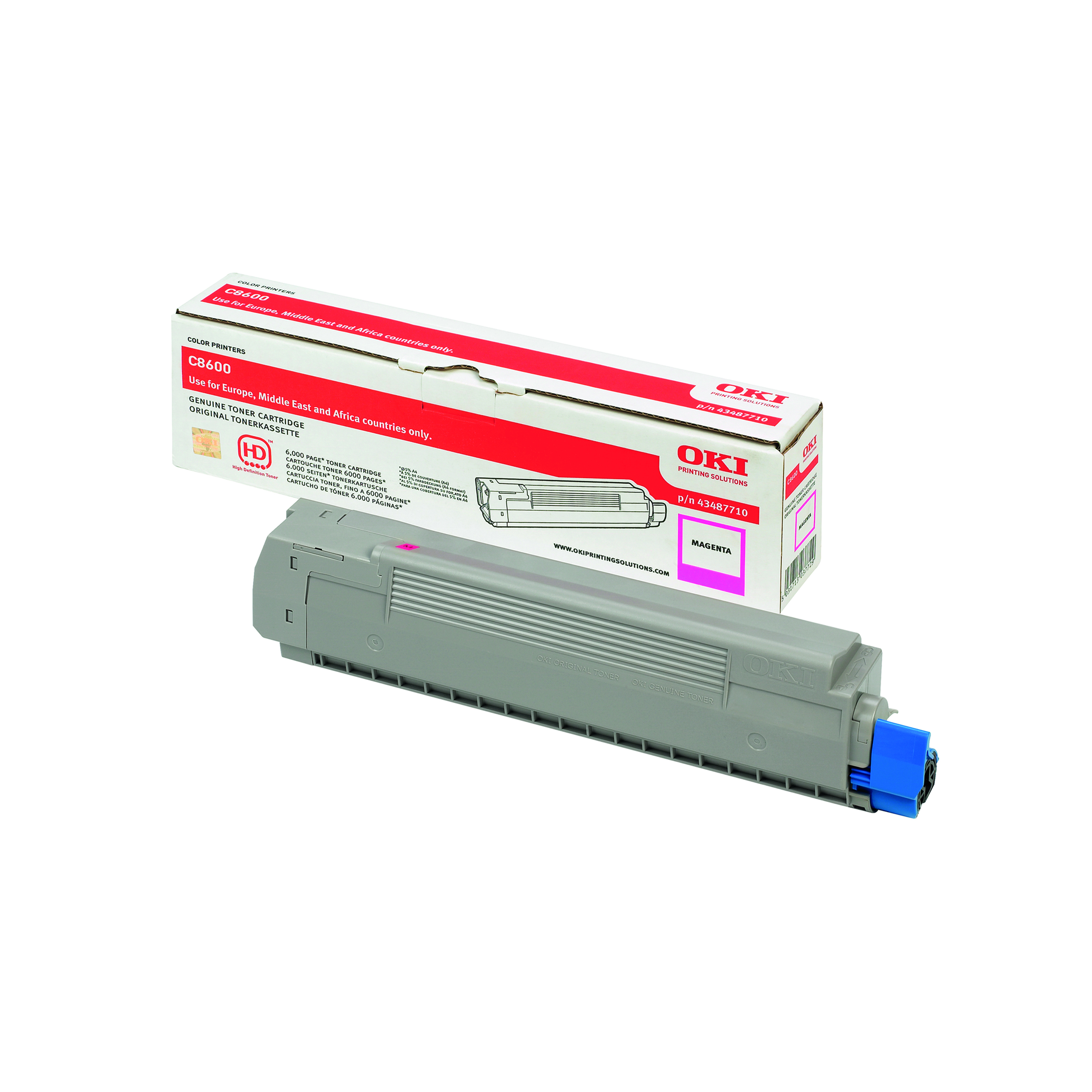 Oki+C8600%2F8800+6K+Toner+Cartridge+Magenta+43487710