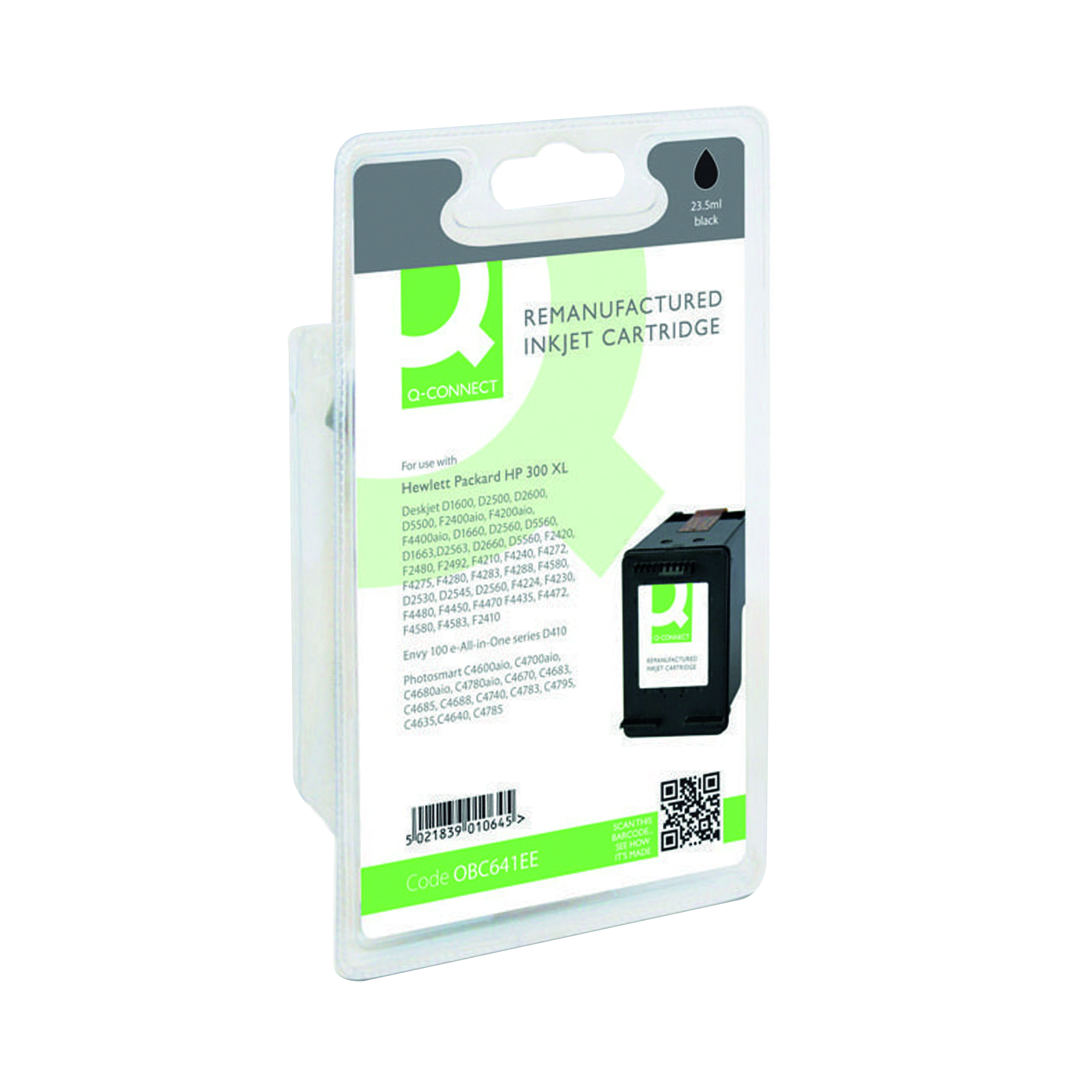 Q-Connect+Remanufactured+Inkjet+Cartridge+Black+For+HP+CC641EE+CC641EE-COMP