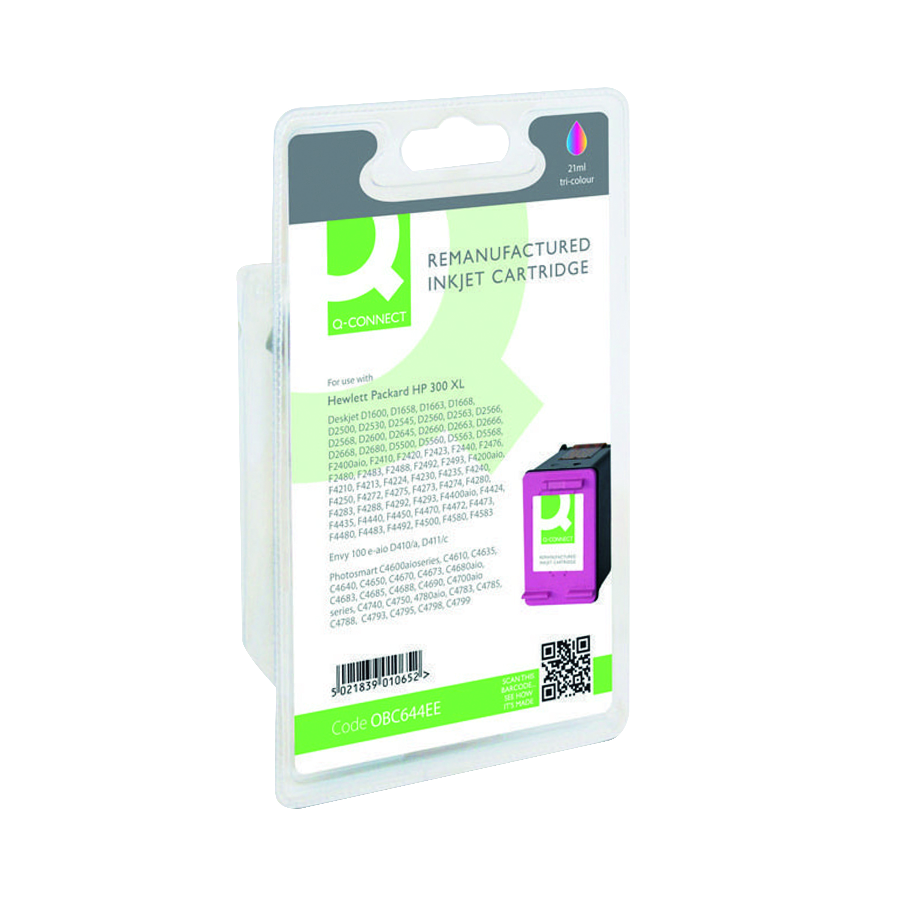 Q-Connect+Remanufactured+Inkjet+Cartridge+Tri-colour+For+HP+CC644EE+CC644EE-COMP