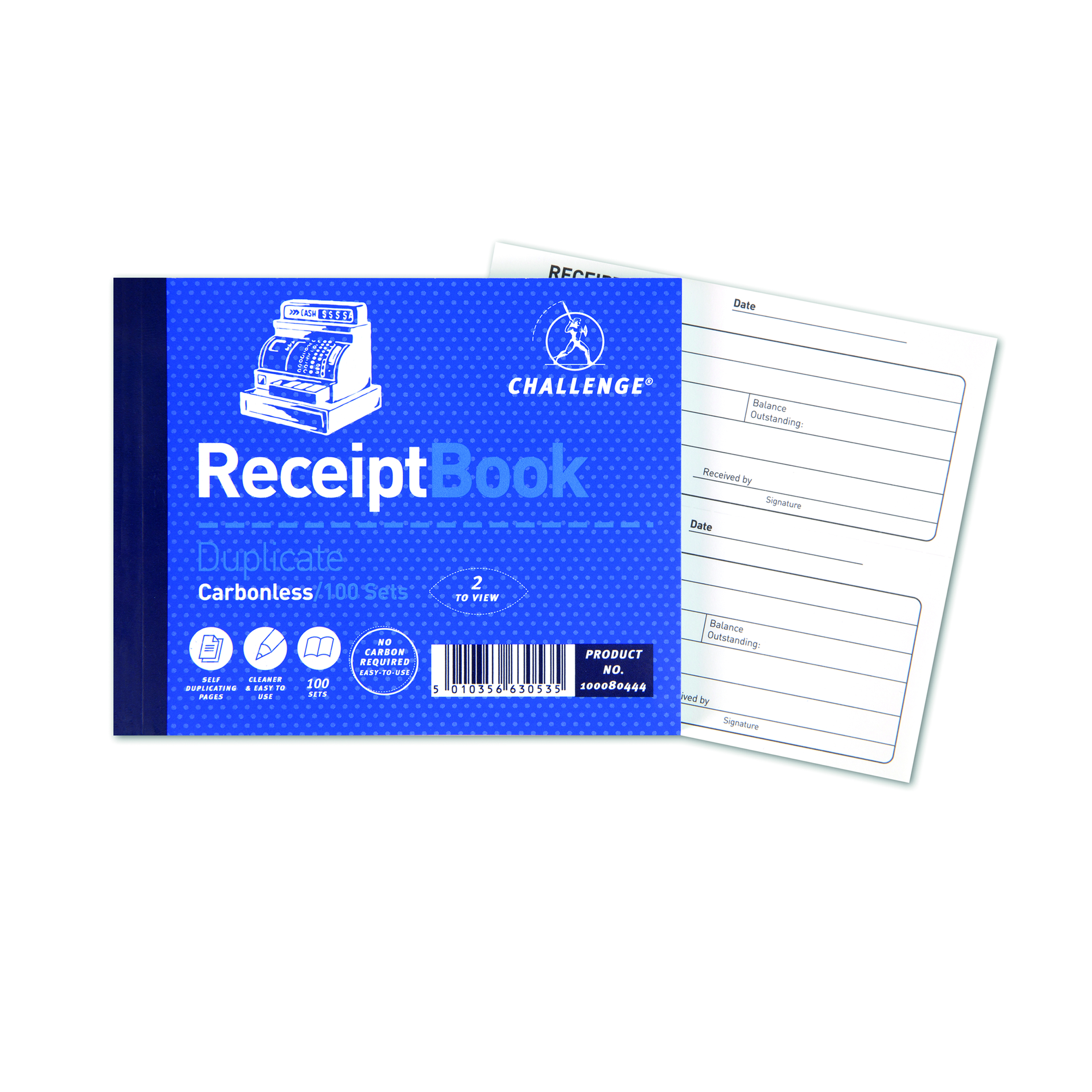 Challenge+Duplicate+Receipt+Book+100+Sets+105x130mm+%28Pack+of+5%29+100080444
