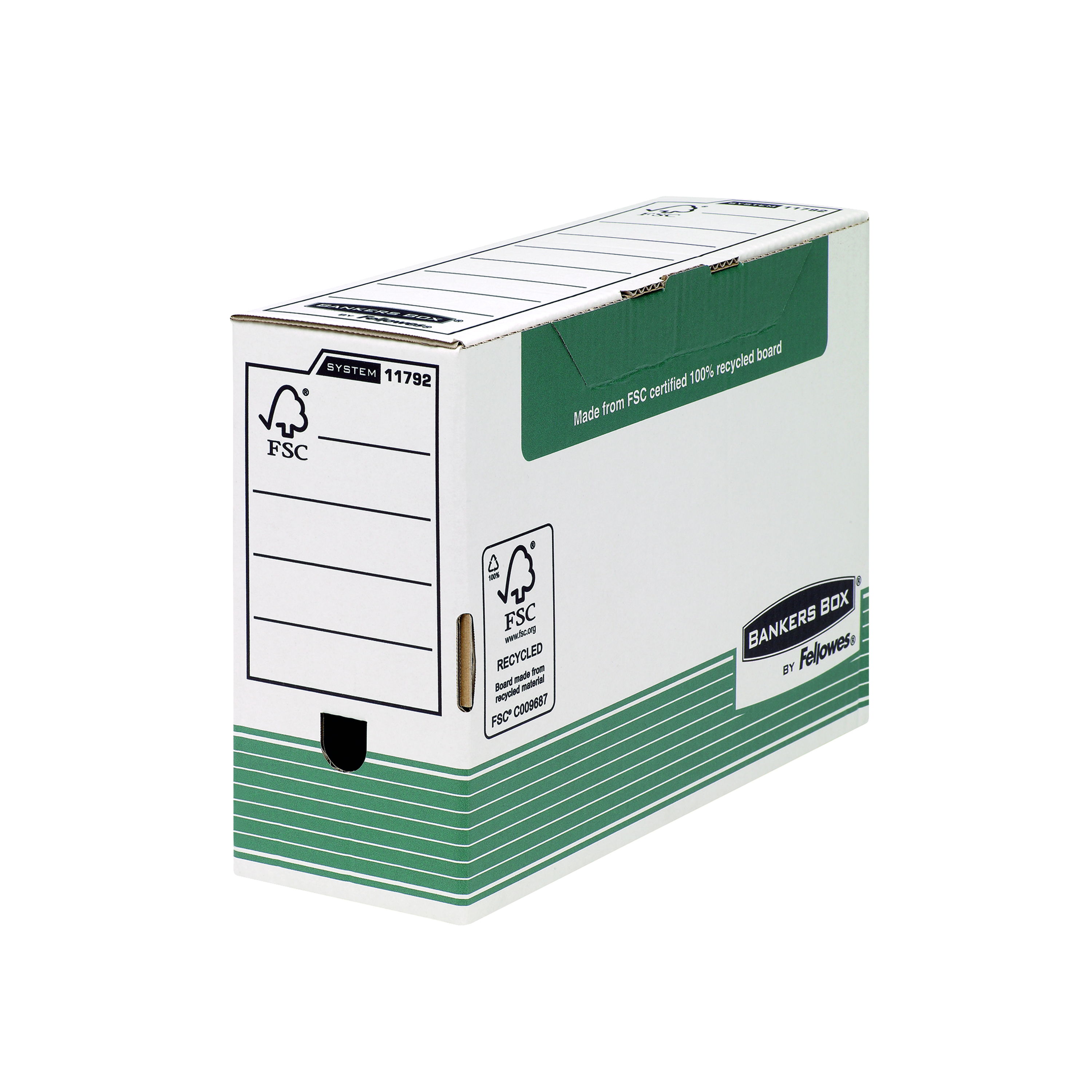 Fellowes+Bankers+Box+Transfer+File+120mm+Foolscap+Green+%28Pack+of+10%29+1179201