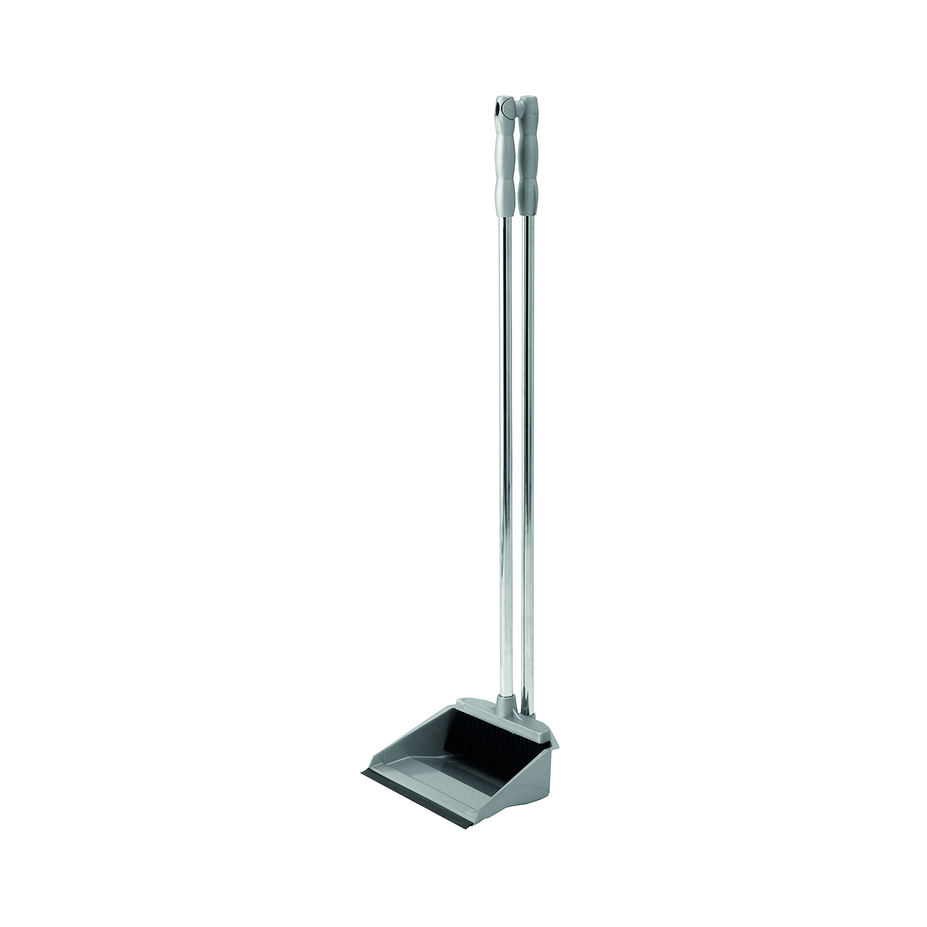 Addis+Long+Handled+Dustpan+and+Brush+Set+Metallic+501043