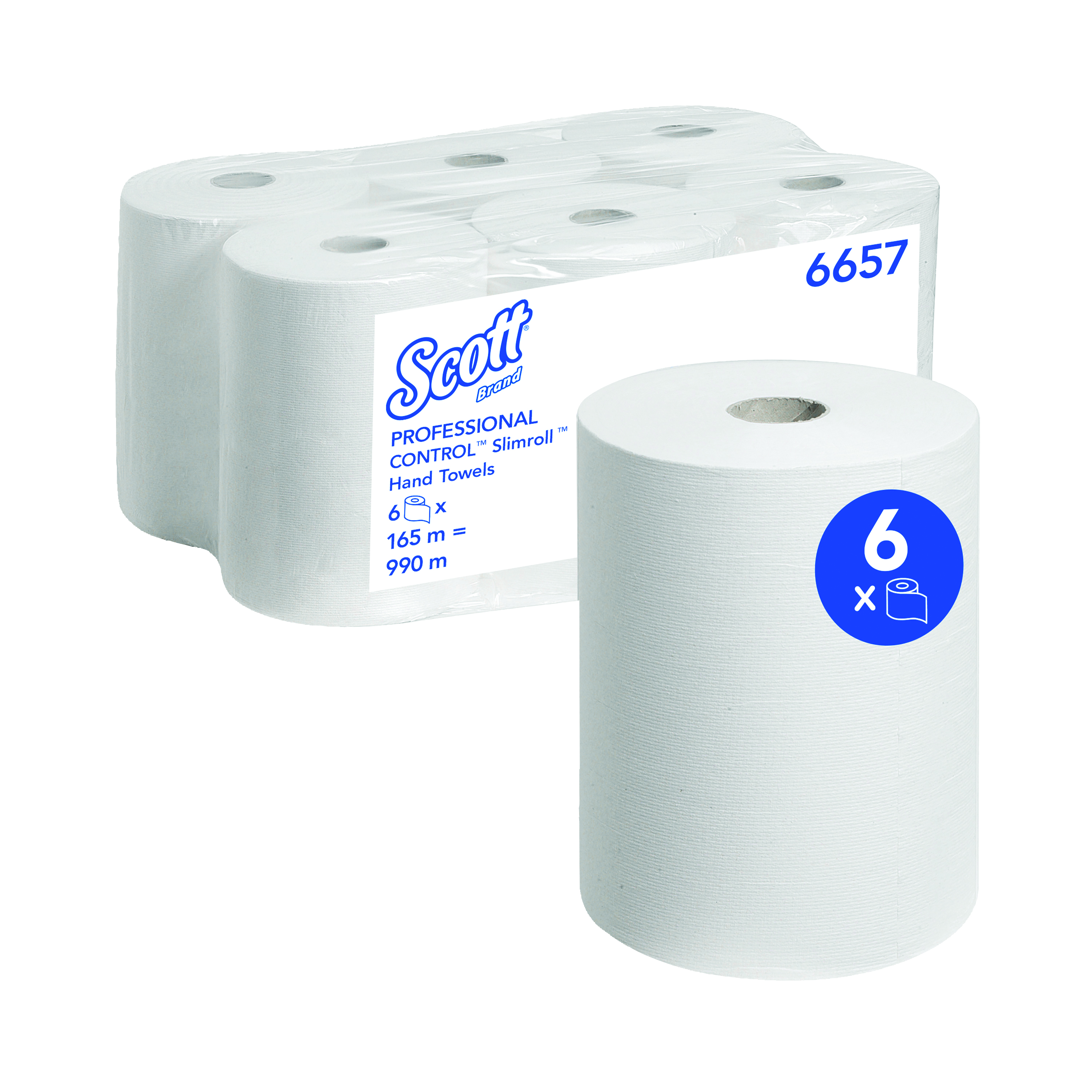 Scott+1-Ply+Slimroll+Hand+Towel+Roll+White+%28Pack+of+6%29+6657