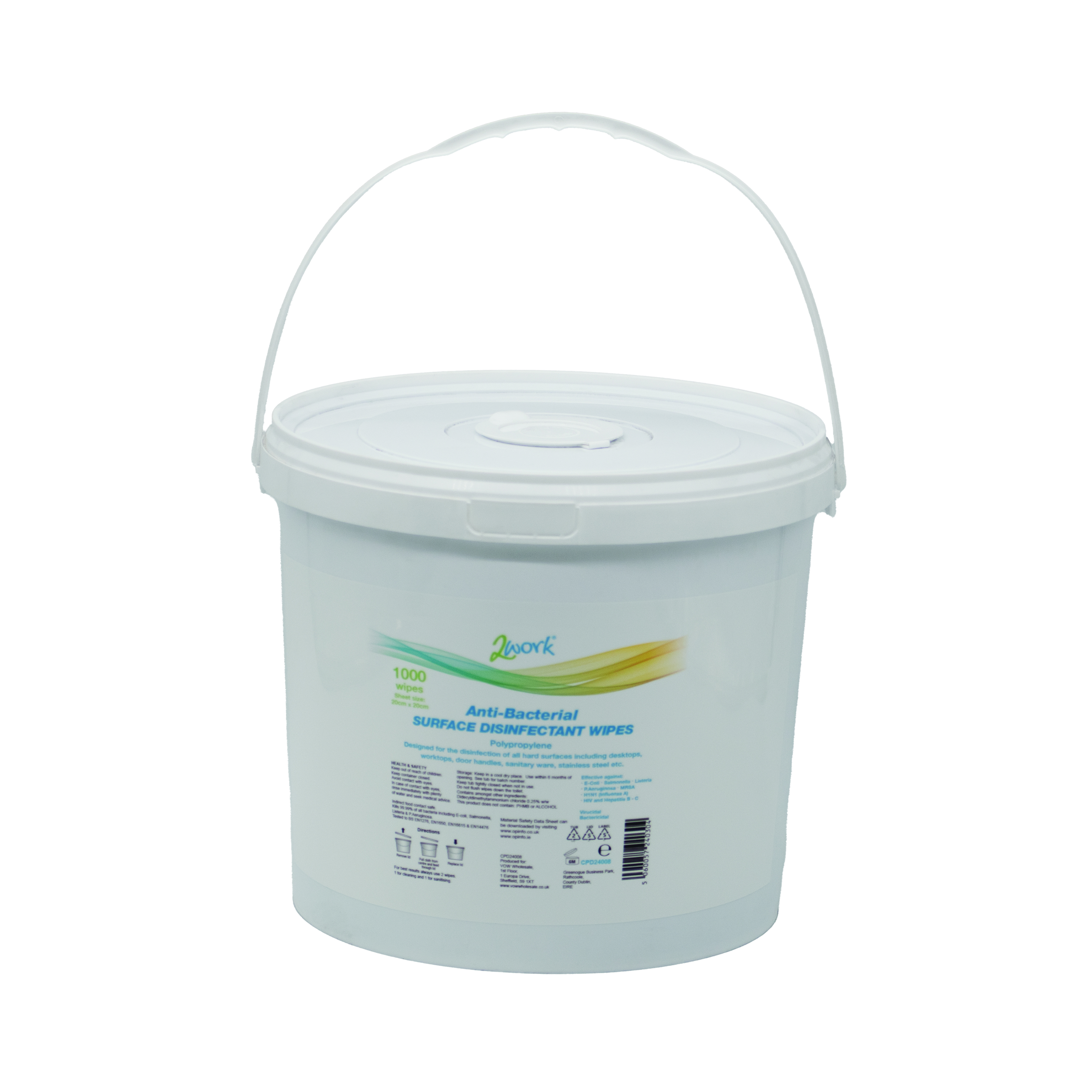 2Work+Disinfectant+Wipe+%28Pack+of+1000%29+CPD24008