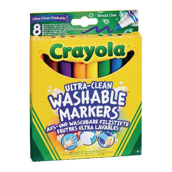 Crayola+Ultra+Clean+Washable+Markers+x8+%28Pack+of+6%29+58-8328-E-000