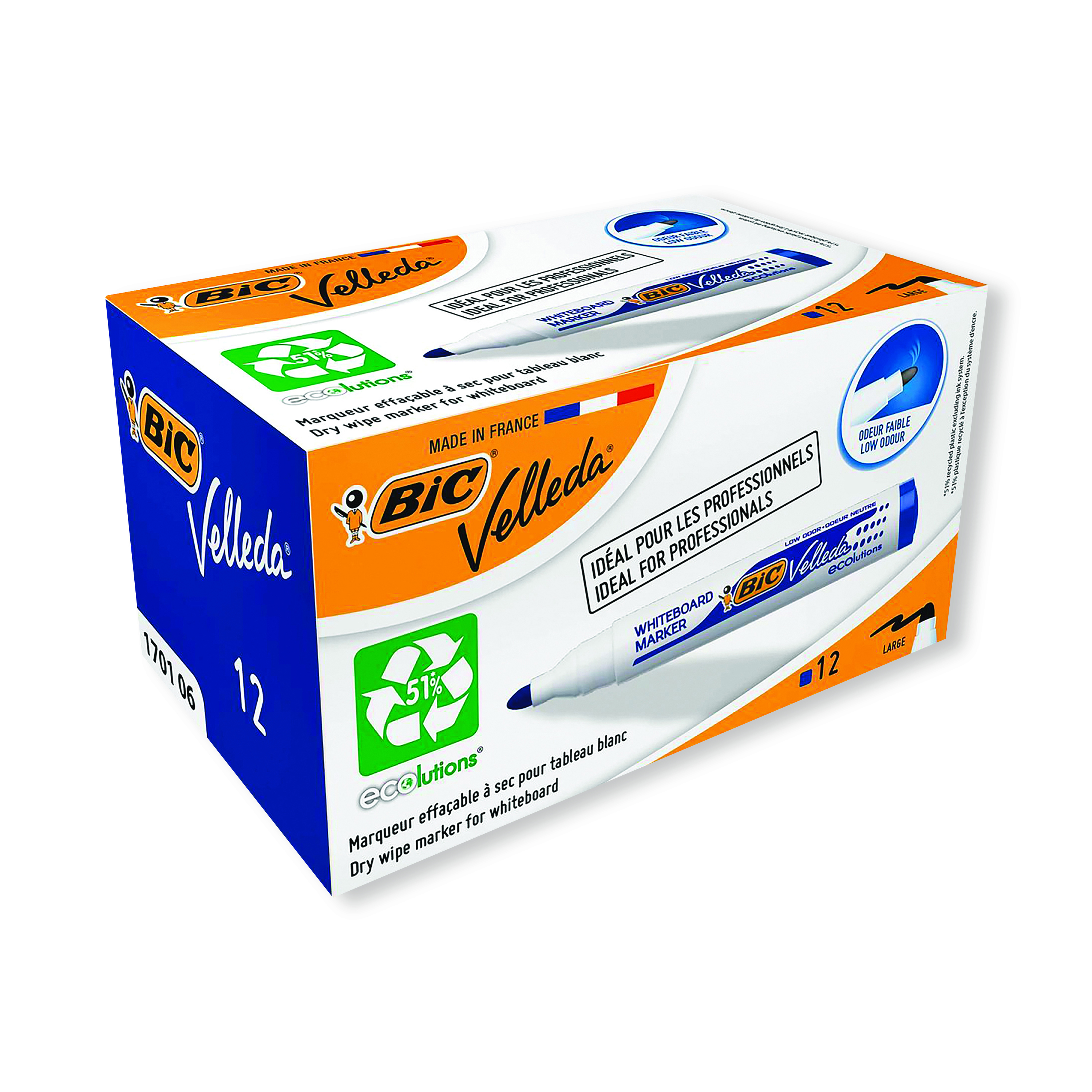 Bic+Velleda+1701+Whiteboard+Marker+Blue+%28Pack+of+12%29+904938