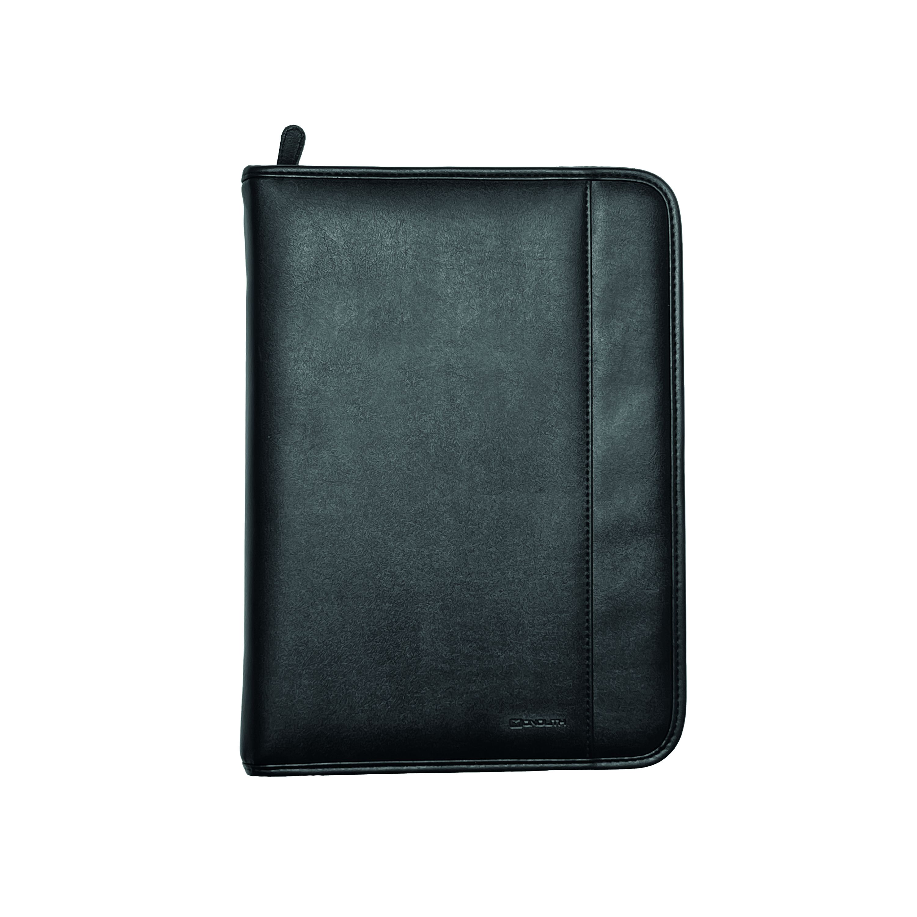 Monolith+Leather+Look+Zipped+Ring+Binder+A4+Black+2926