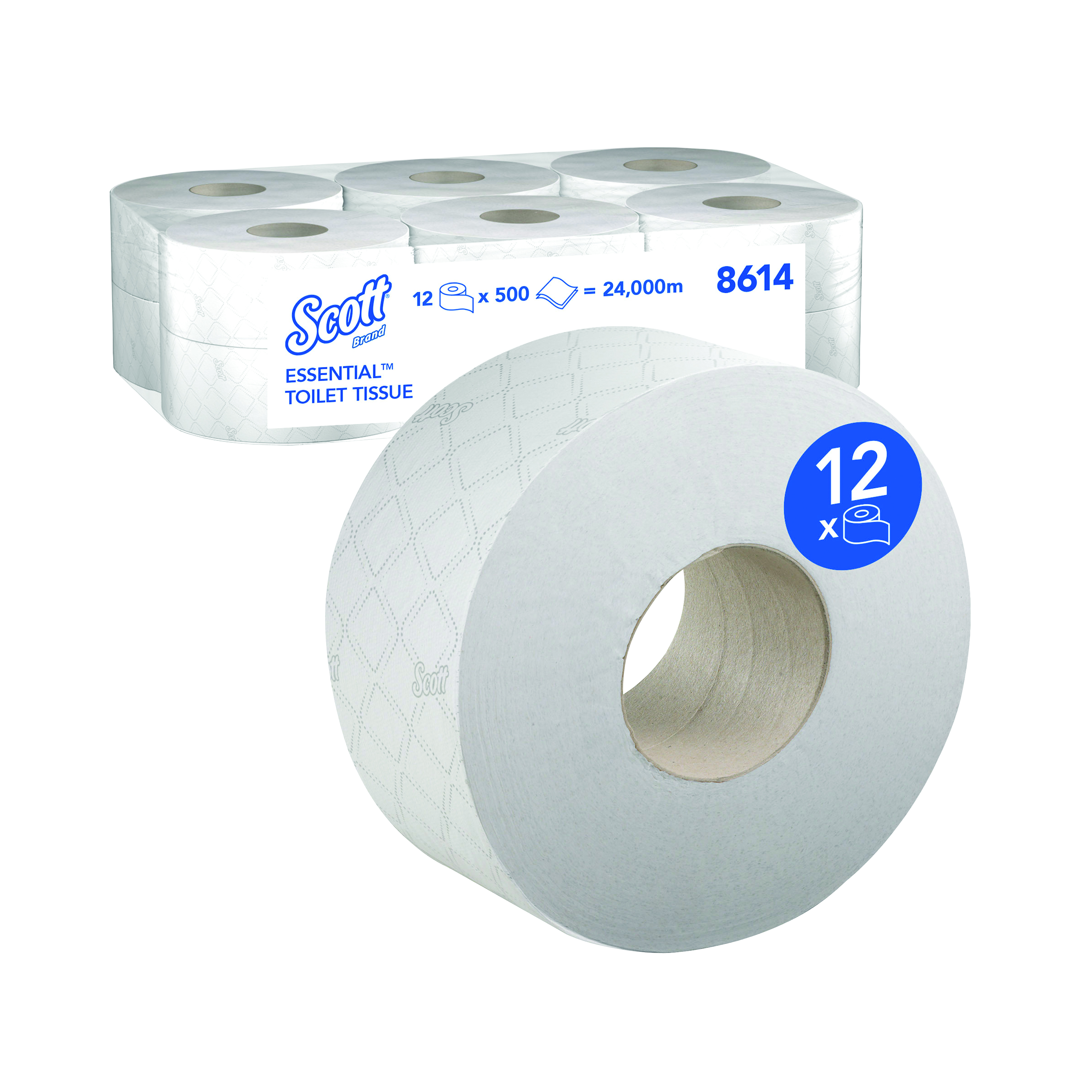 Scott+Mini+Jumbo+Toilet+Tissue+Roll+200m+%28Pack+of+12%29+8614