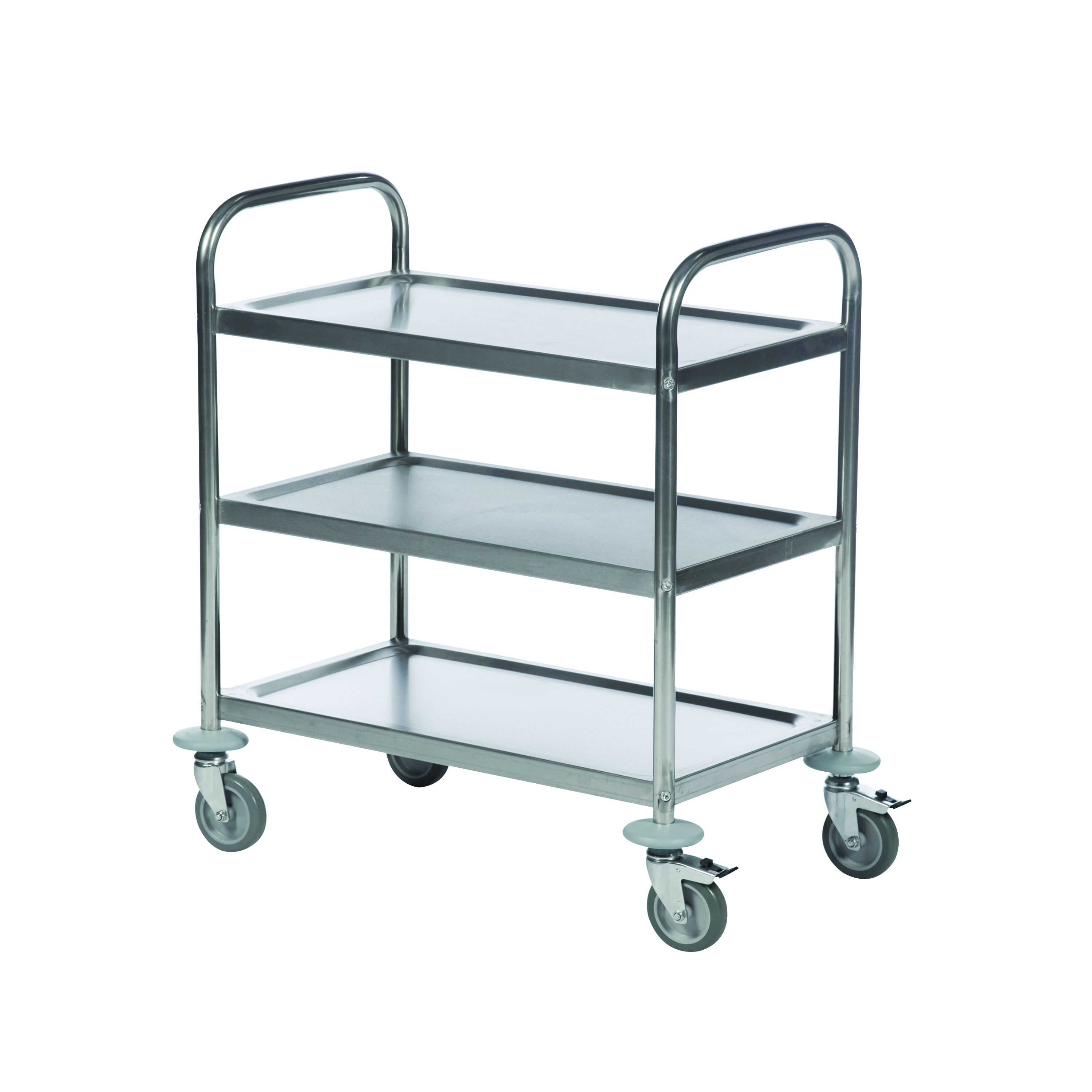 Trolley+3-Tier+Stainless+Steel+Silver+373229