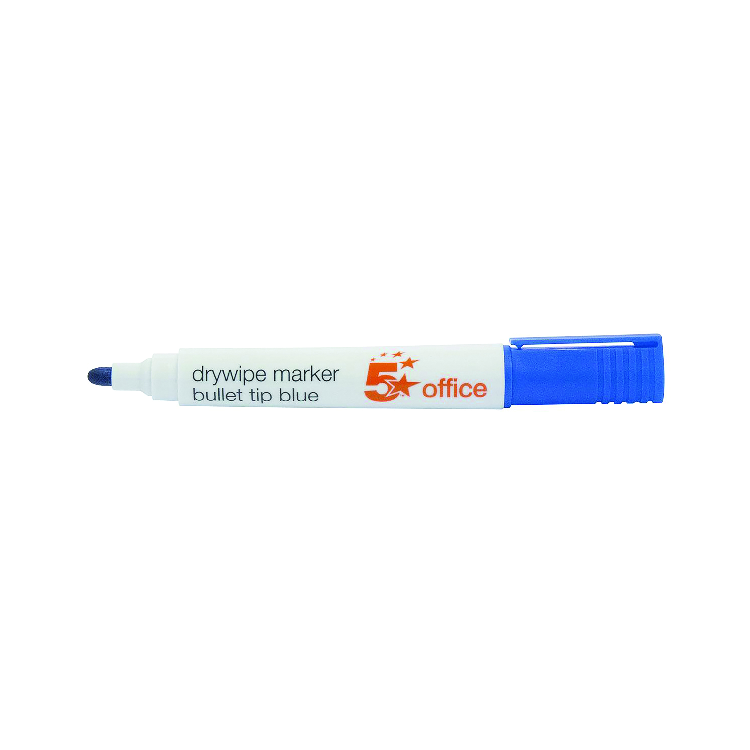 5+Star+Drywipe+Marker+Bullet+Tip+Xylene%2FToluene-free+3mm+Line+Blue+%28Pack+of+12%29+296115