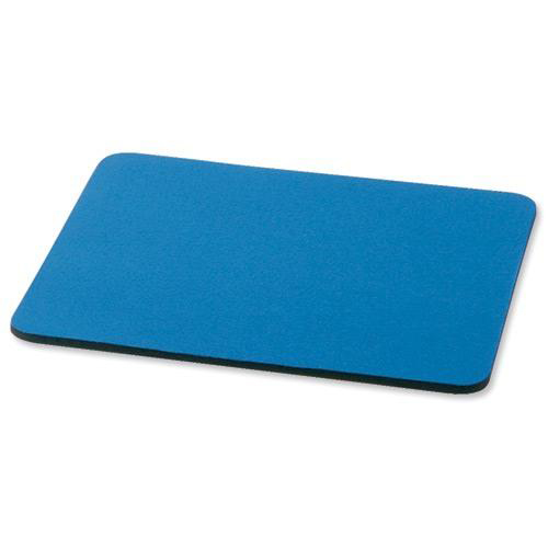 5+Star+Office+Mouse+Mat+with+6mm+Rubber+Sponge+Backing+248x220mm+Blue