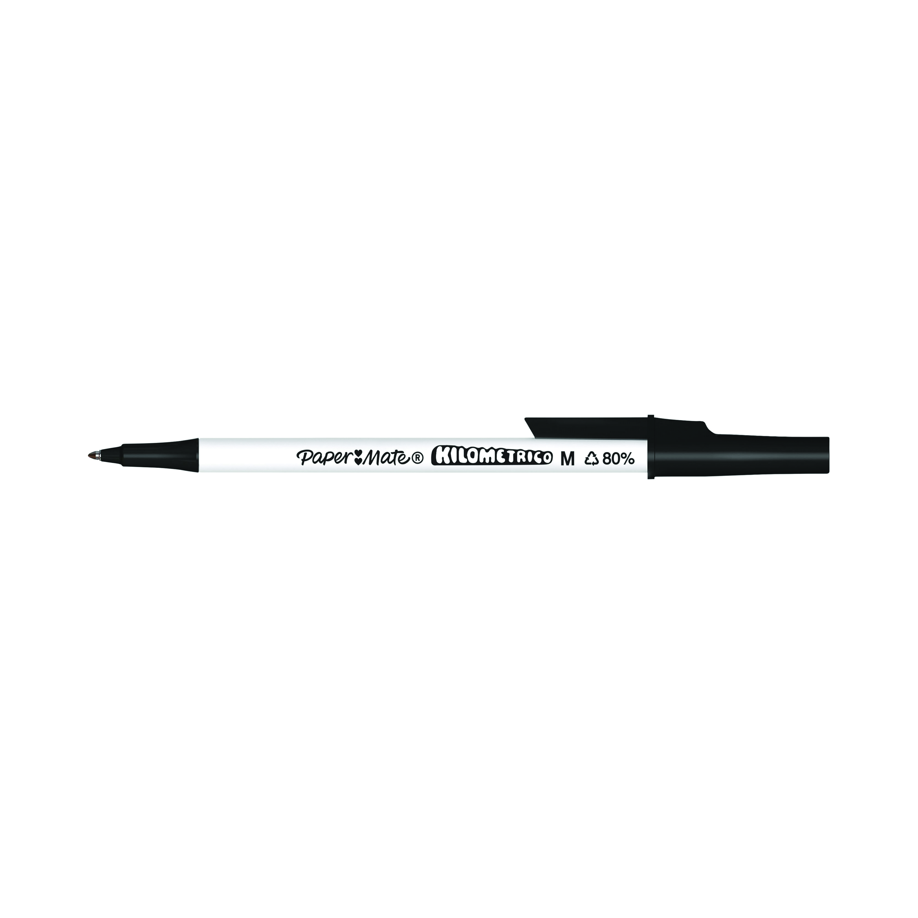 PaperMate+Kilometrico+Ballpoint+Pen+Medium+1.0mm+Black+%28Pack+of+8%29+2187678