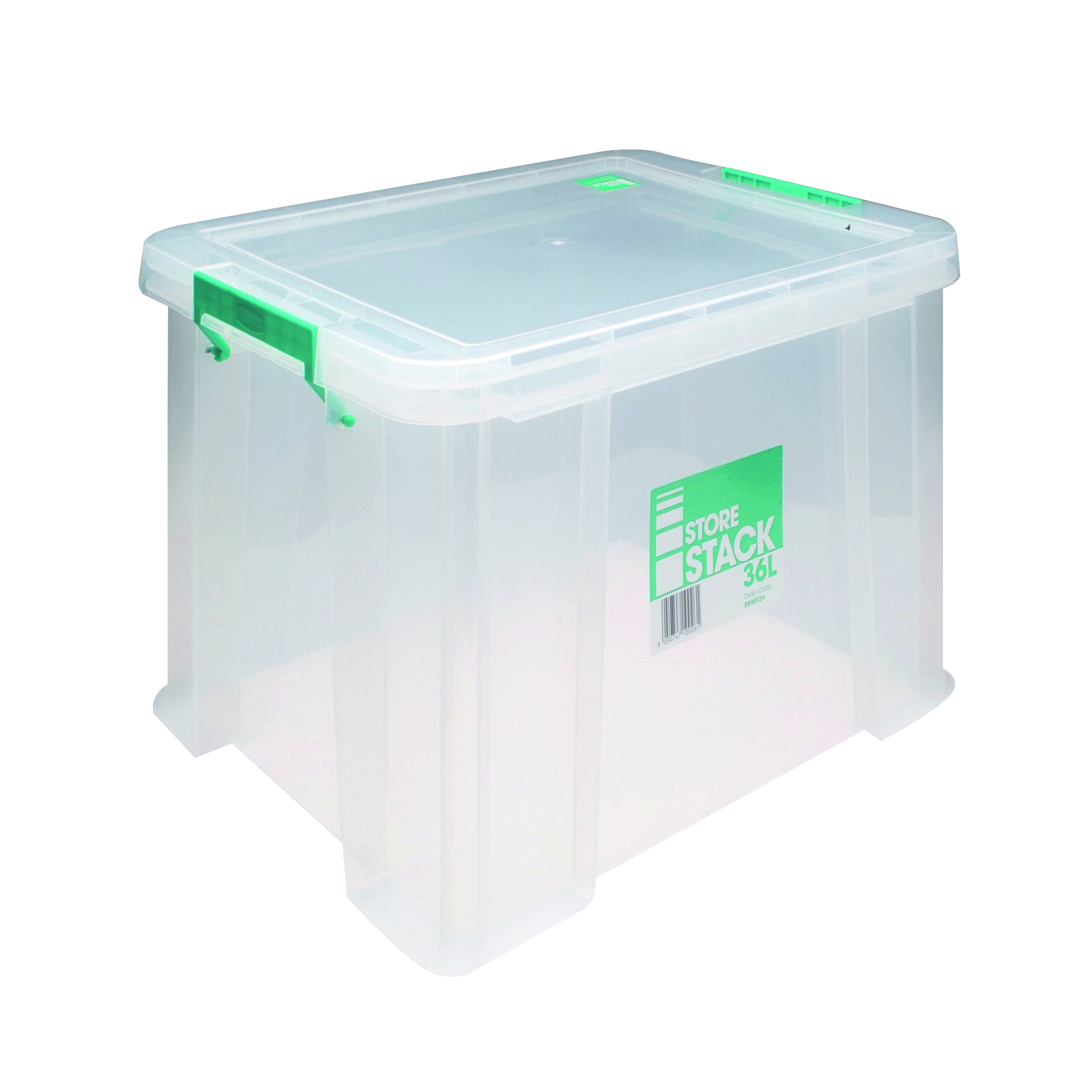 StoreStack+36+Litre+Storage+Box+W480xD380xH320mm+Clear+RB90124