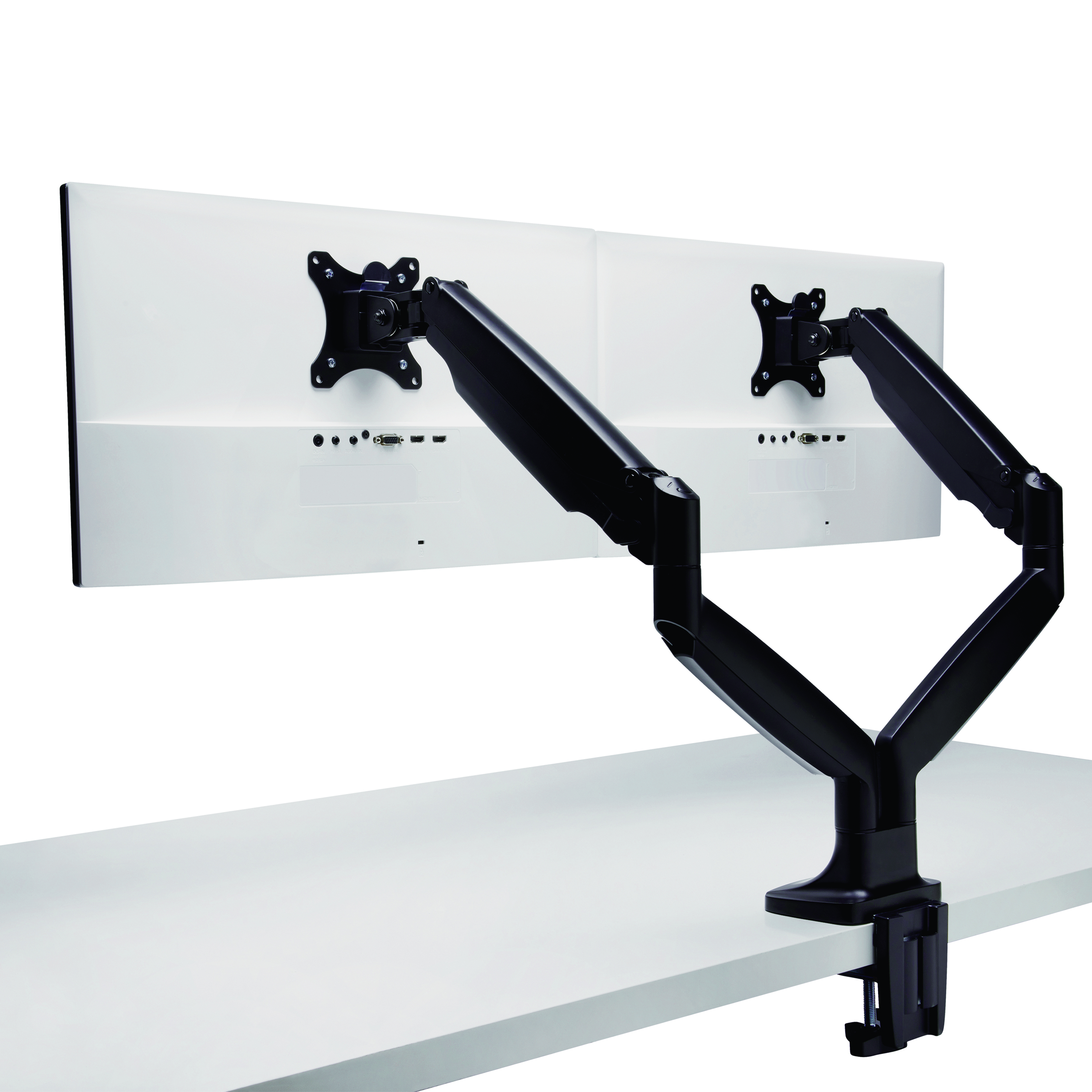 Kensington+SmartFit+One-Touch+Dual+Monitor+Arm+Height+Adjustable+Black+K59601WW