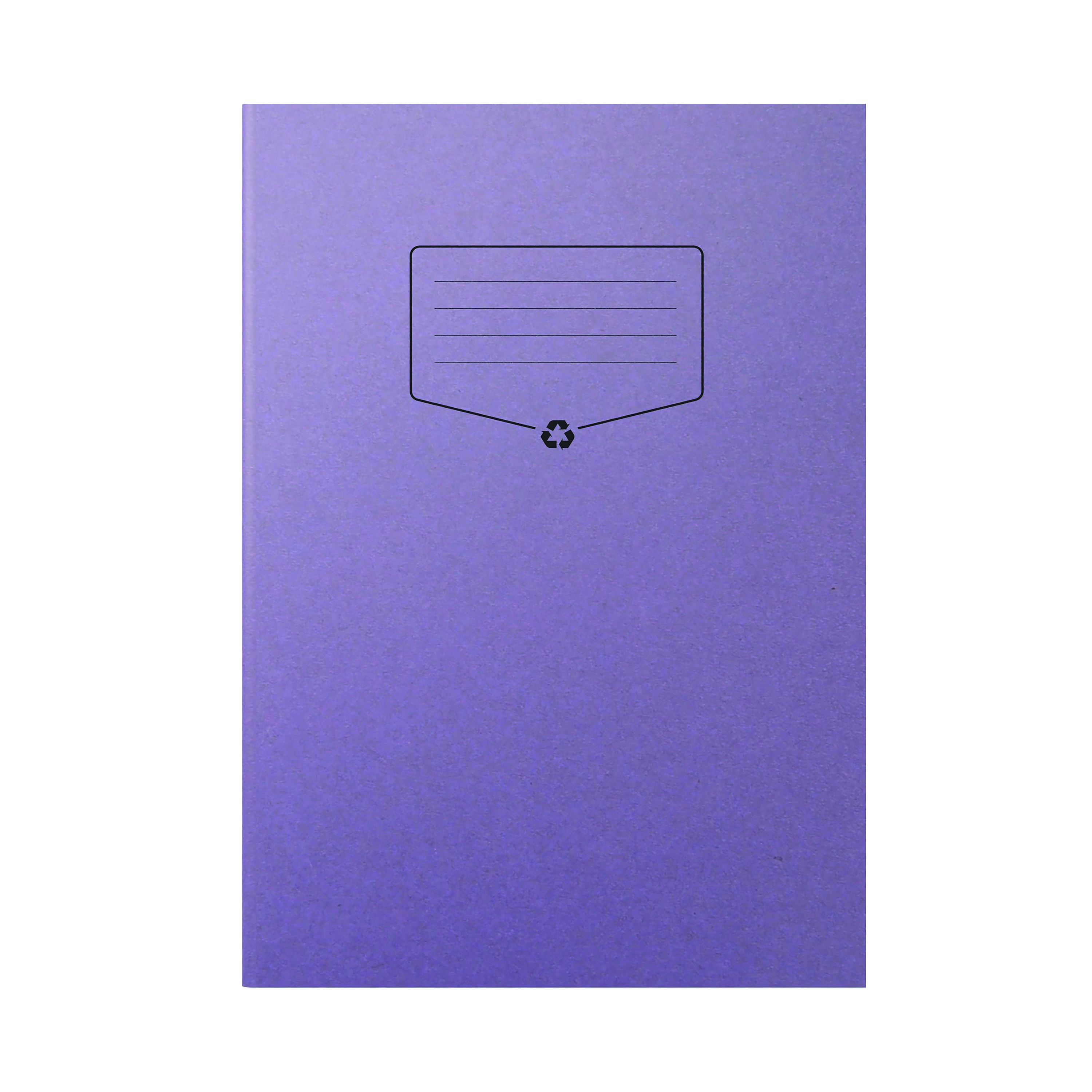 Silvine+Recycled+Exercise+Book+Lined+with+Margin+64+Pages+A4+Purple+%28Pack+of+10%29+EXRE100