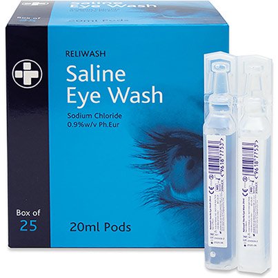 Reliance+Medical+Reliwash+Saline+Eyewash+Pods+20ml+%28Pack+of+25%29