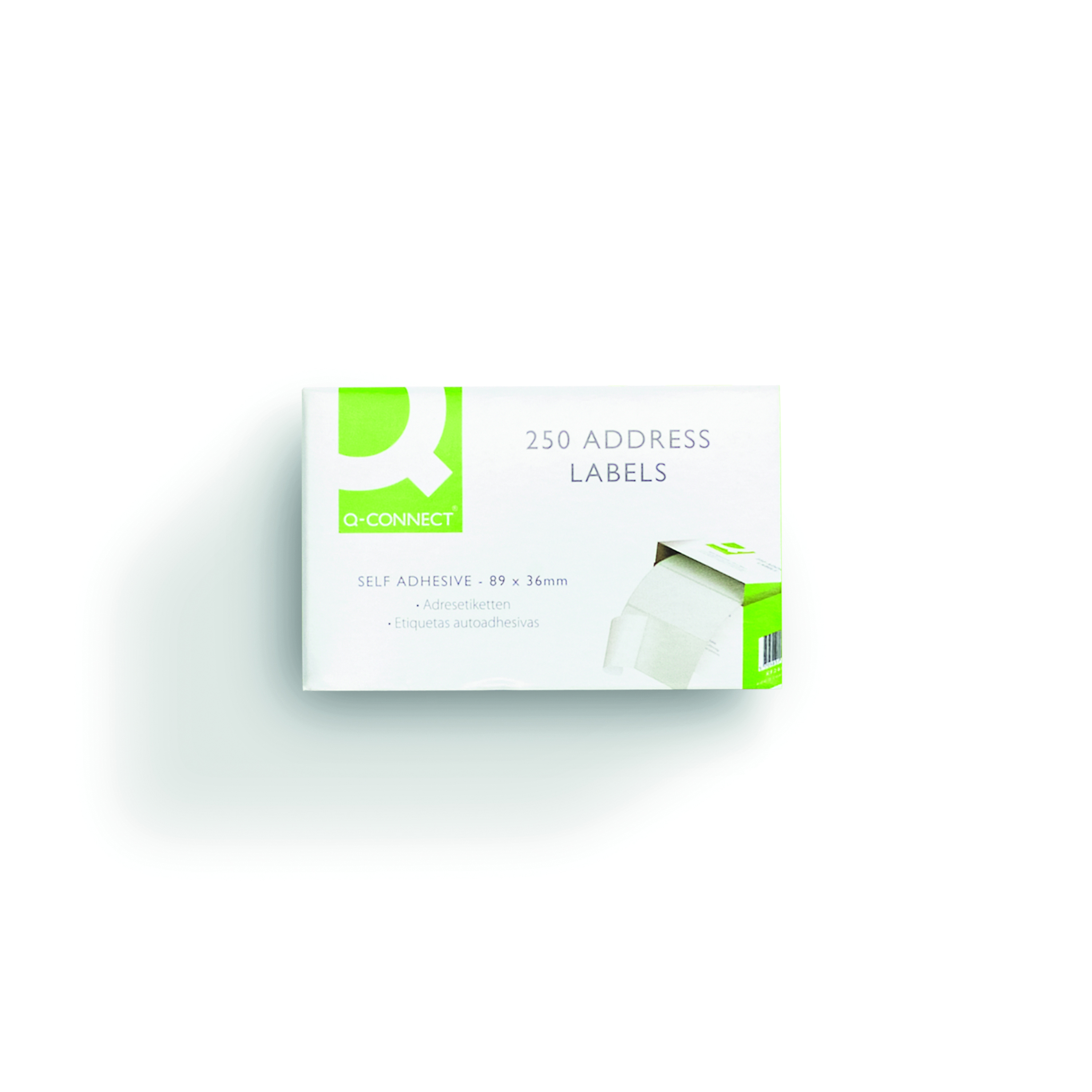 Q-Connect+Address+Label+Roll+Self+Adhesive+89x36mm+White+%28Pack+of+250%29+KF26073