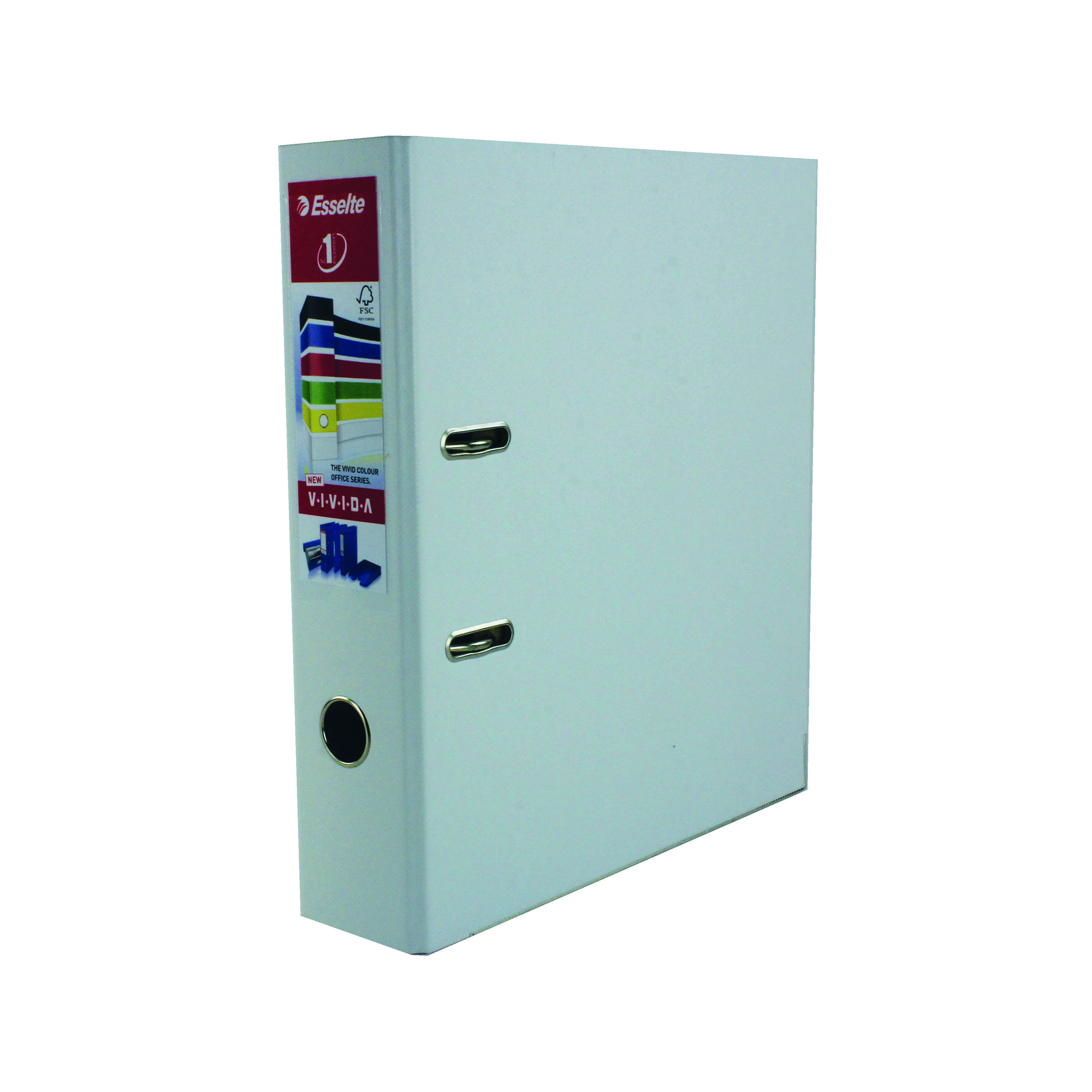 Esselte+75mm+Lever+Arch+File+Polypropylene+A4+White+%28Pack+of+10%29+811300