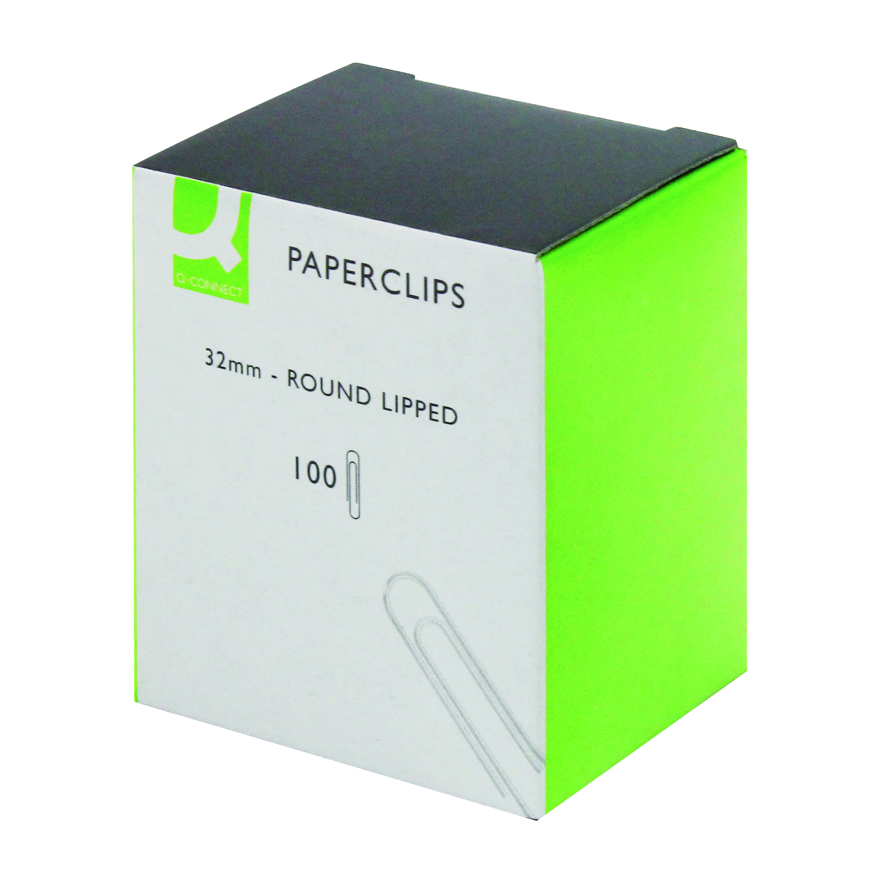 Q-Connect+Paperclips+Lipped+32mm+%28Pack+of+100%29+KF01316Q