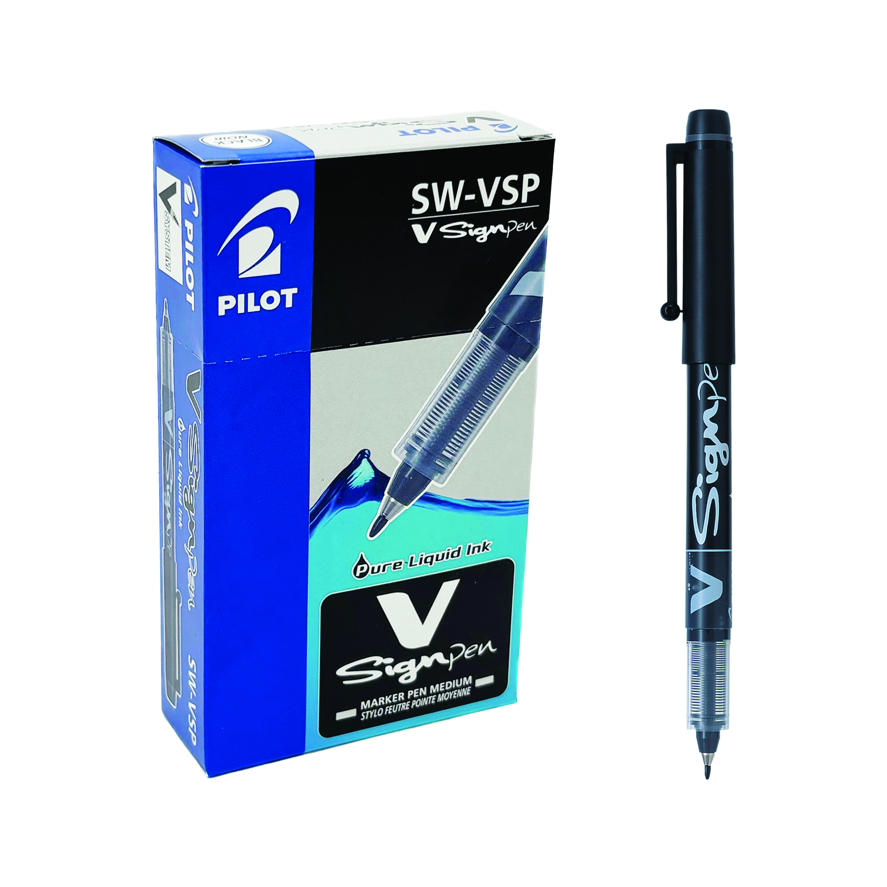 Pilot+Black+V-Sign+Pens+%2812+Pack%29+SWVSP01