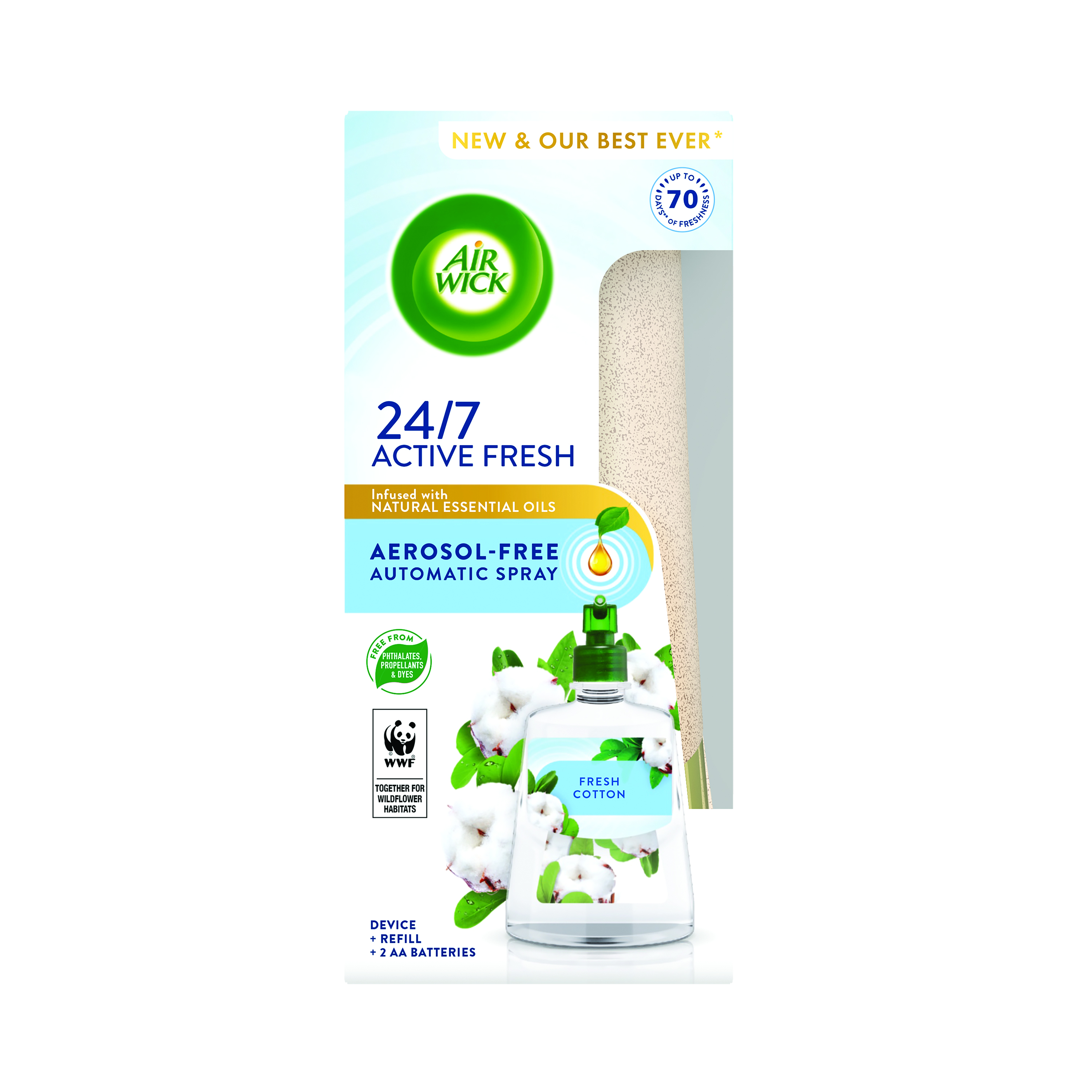 Air+Wick+Active+Fresh+Air+Freshener+Aerosol-Free+Automatic+Spray+Set+Fresh+Cotton+228ml+3230098