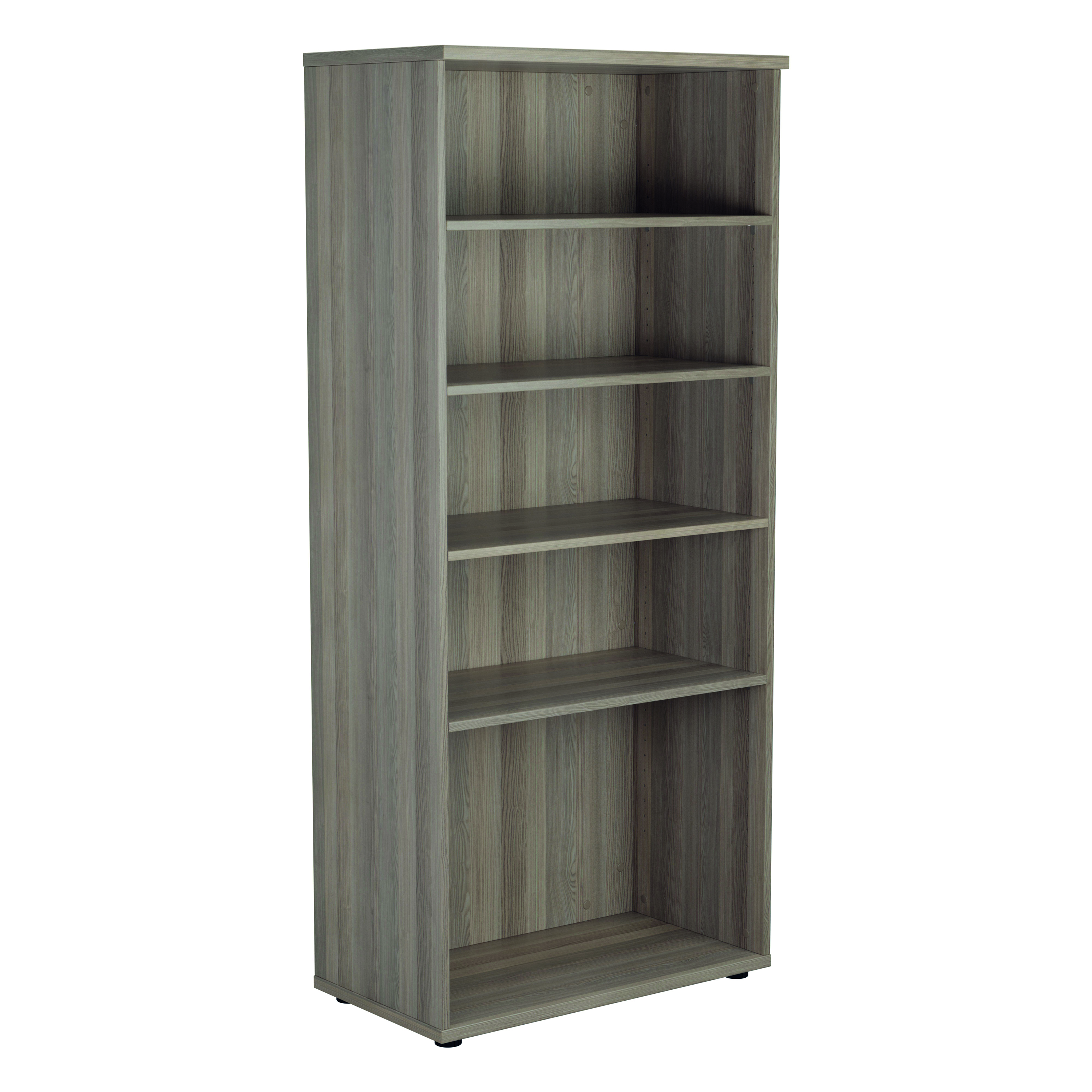 Jemini+Wooden+Bookcase+800x450x1800mm+Grey+Oak+KF822881