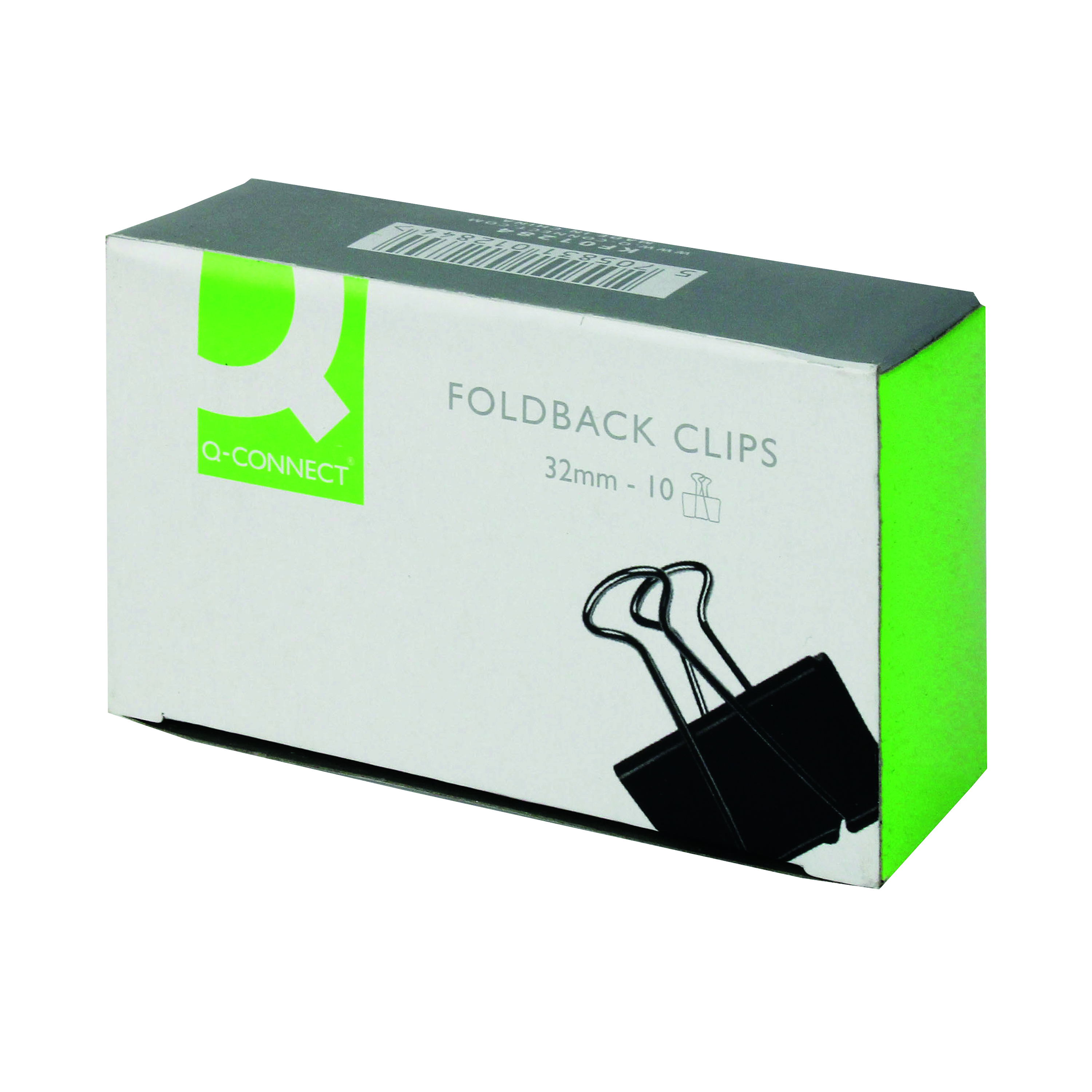 Q-Connect+Foldback+Clip+32mm+Black+%28Pack+of+10%29+KF01284