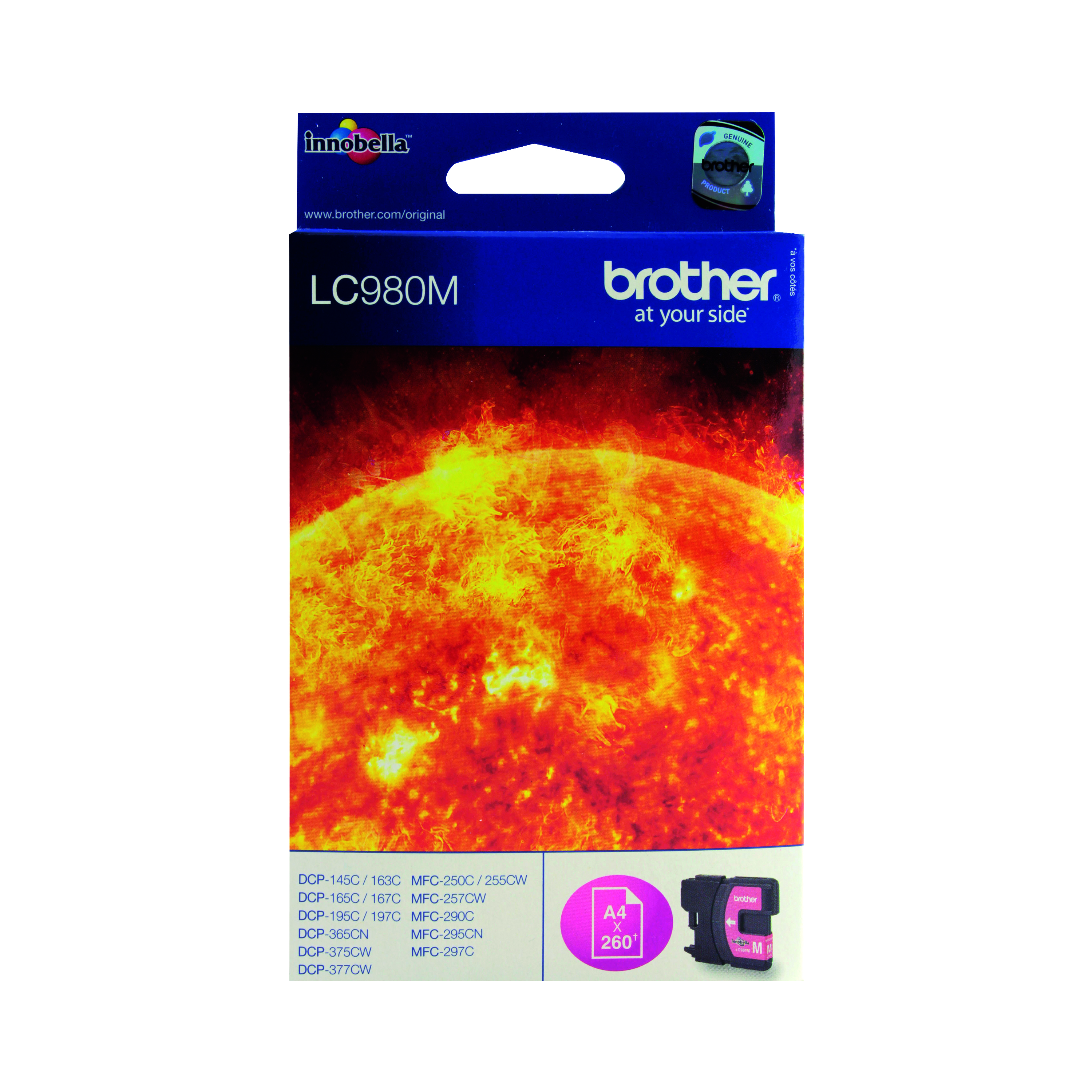 Brother+LC980M+Inkjet+Cartridge+Magenta+LC980M