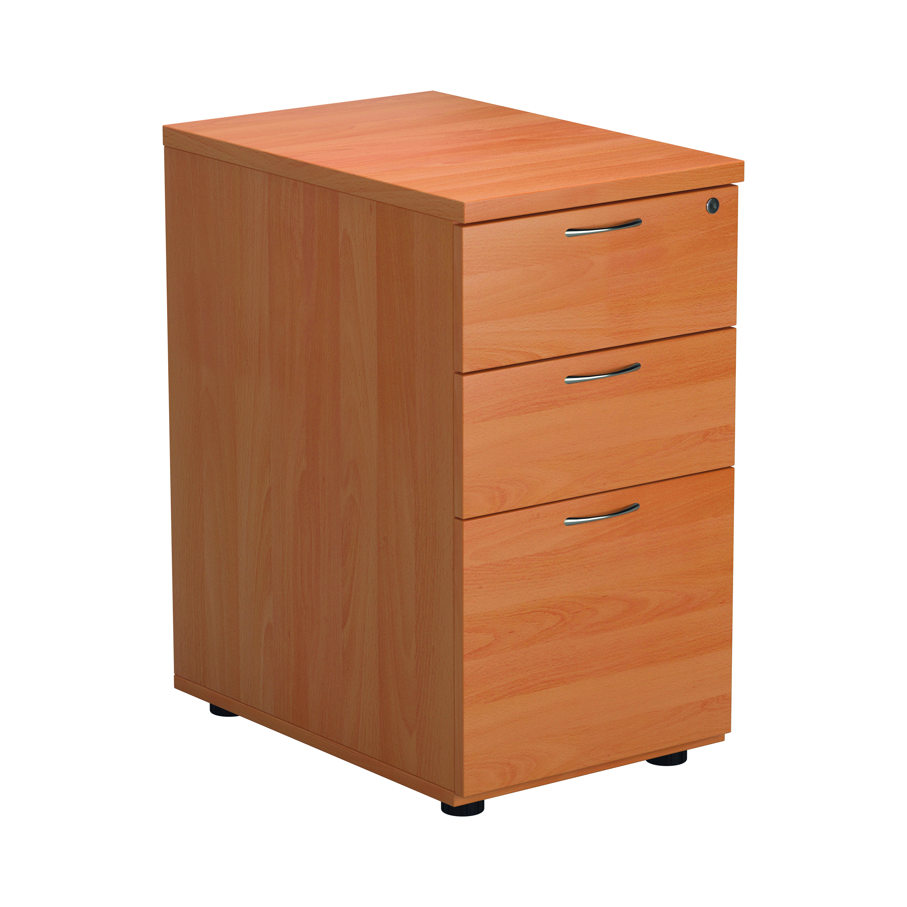 First+3+Drawer+Desk+High+Pedestal+404x600x730mm+Beech+KF74465