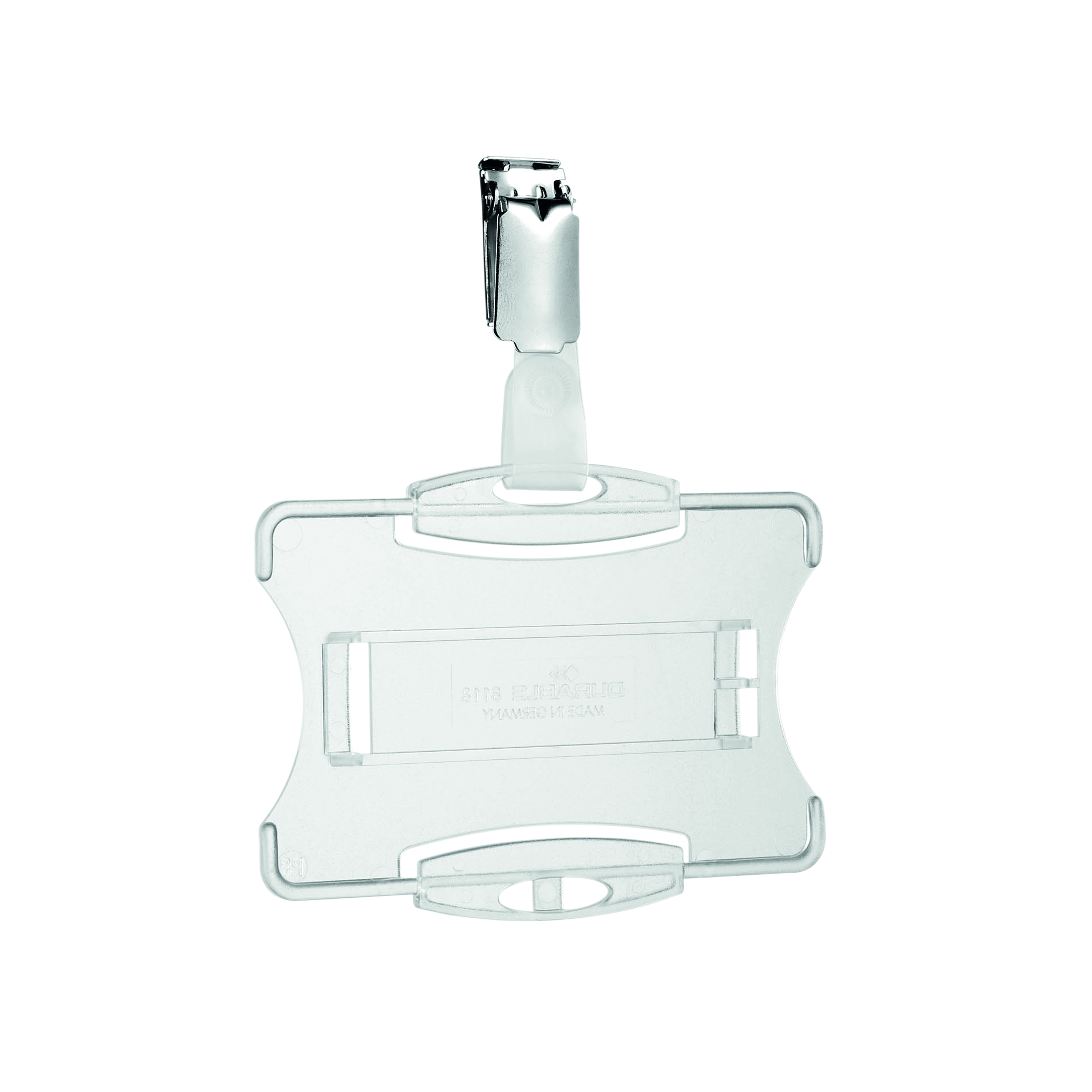Durable+Card+Holder+with+Clip+54x87mm+Clear+%28Pack+of+25%29+8118%2F19