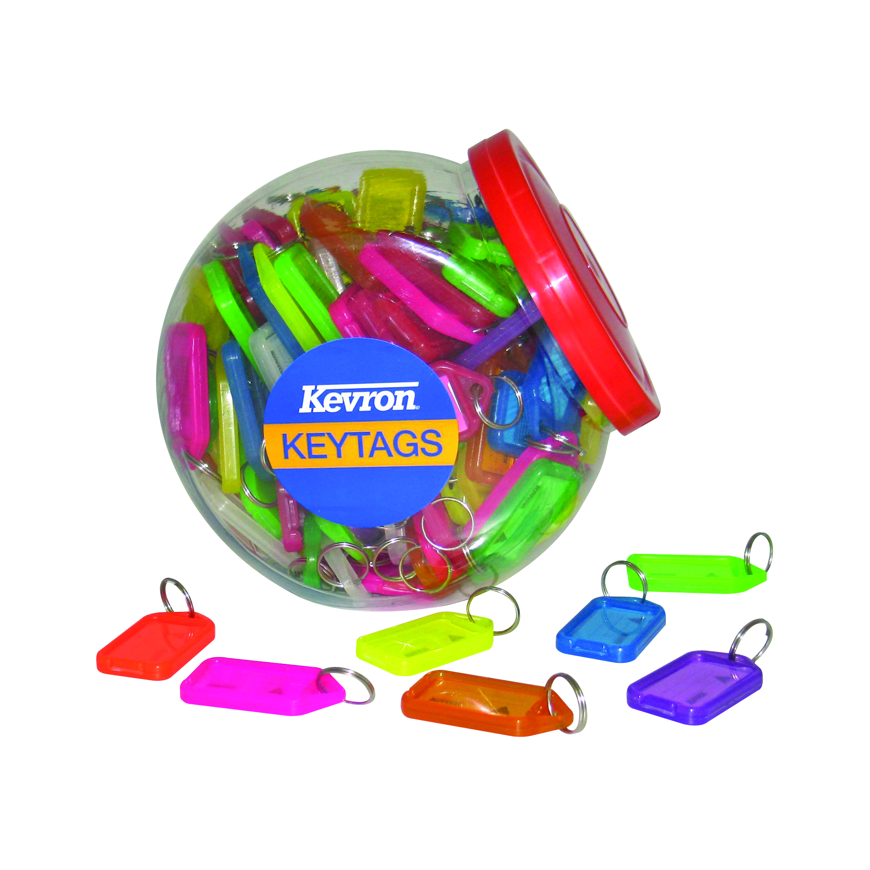 Kevron+Plastic+Clicktag+Key+Tag+Large+Assorted+Tub+%28Pack+of+70%29+ID30AC70