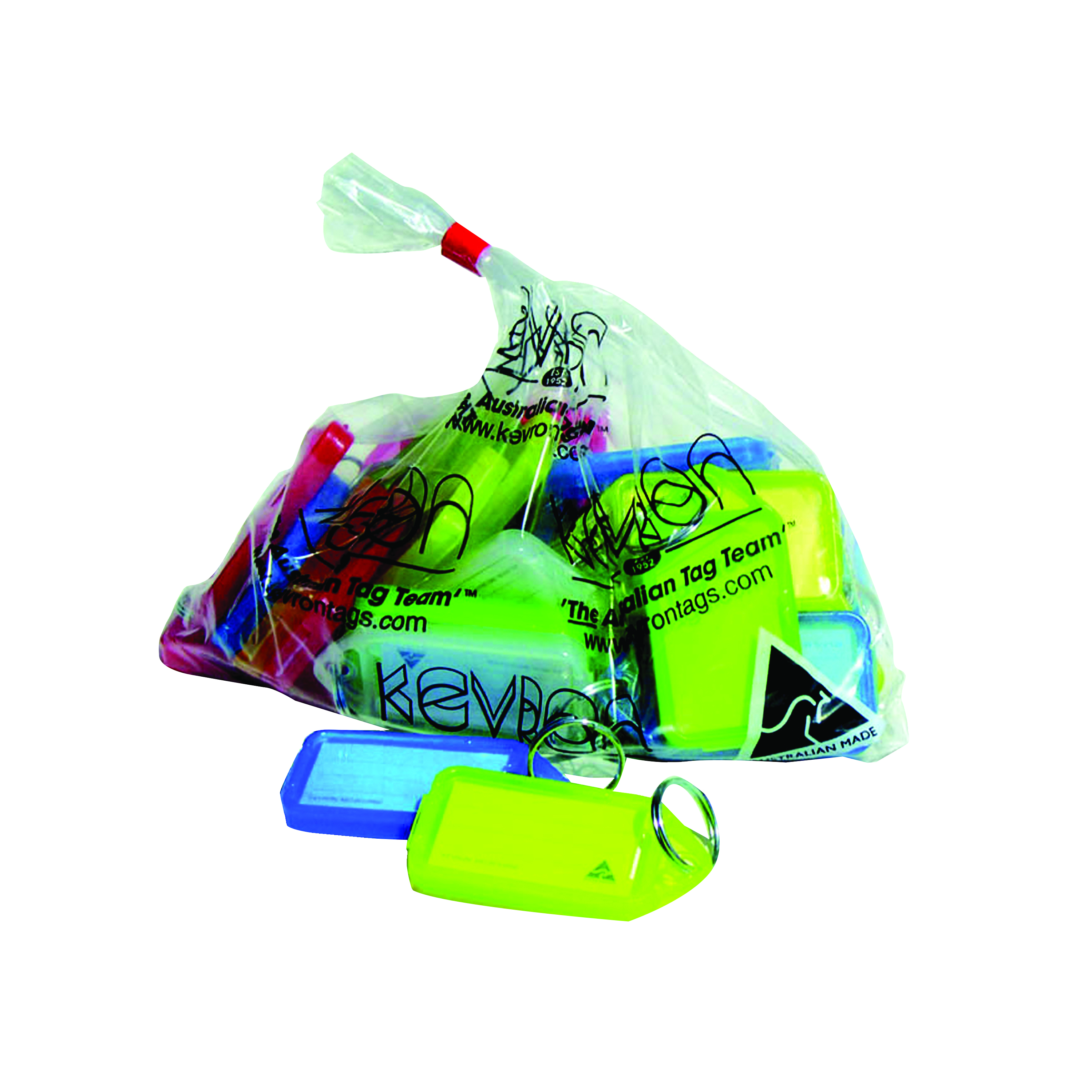 Kevron+Plastic+Clicktag+Key+Tag+Large+Assorted+%28Pack+of+25%29+ID30+AC25
