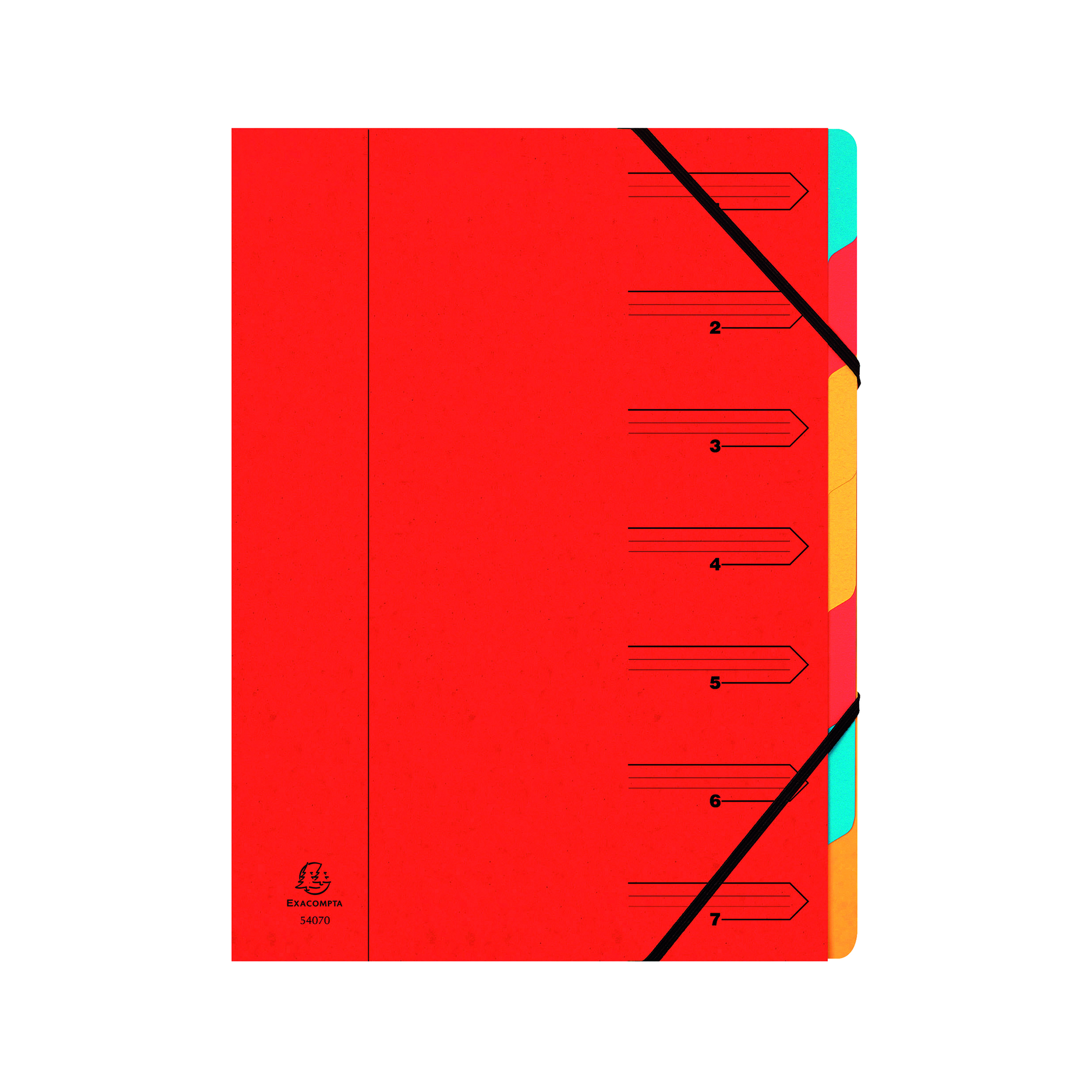 Exacompta+Europa+7-Part+Organiser+400gsm+Pressboard+A4+Red+5221Z